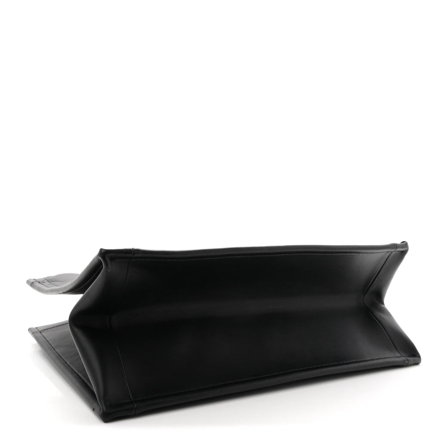 Calfskin Macro Cannage Medium Book Tote Black - Image 3