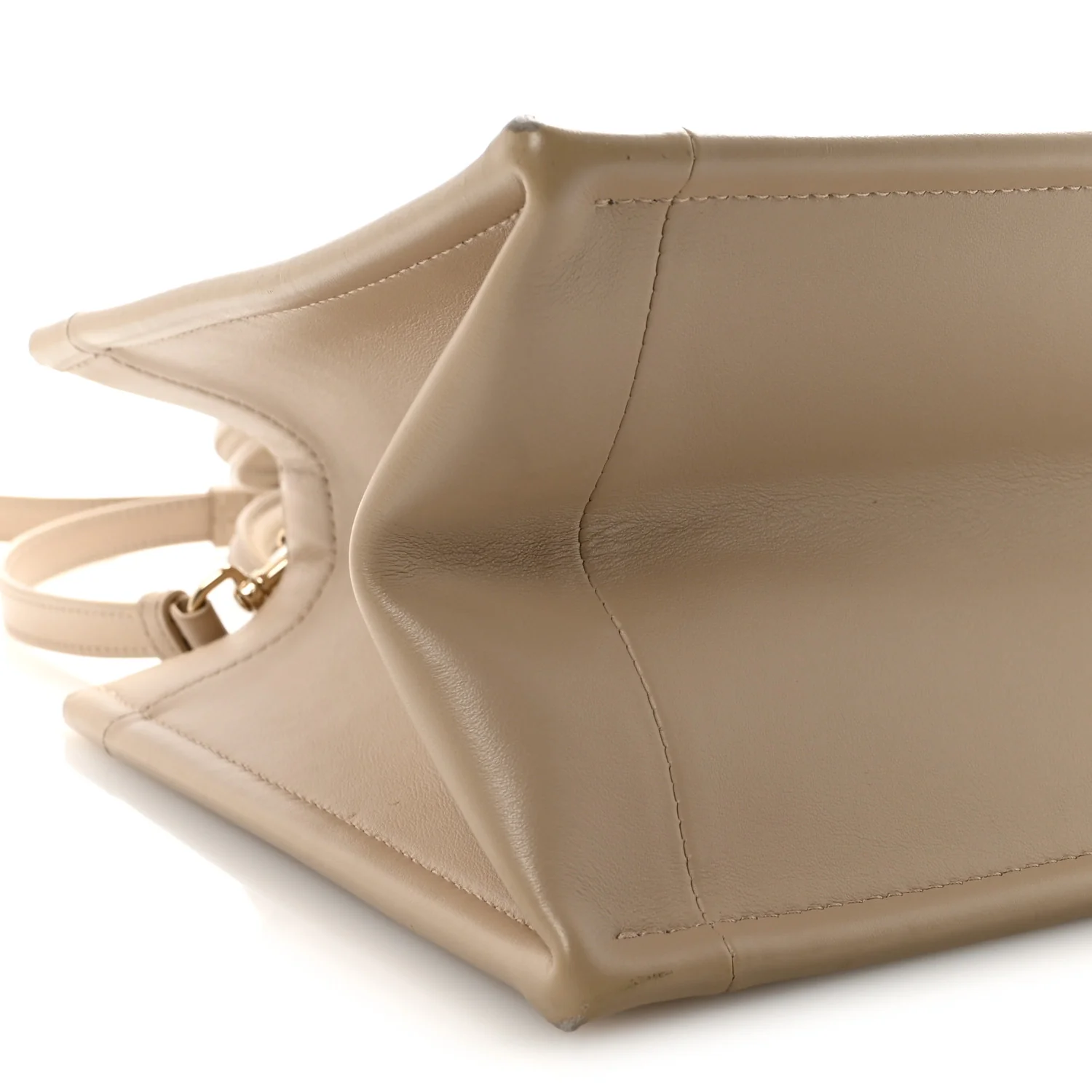 Calfskin Macro Cannage Small Book Tote Taupe - Image 9