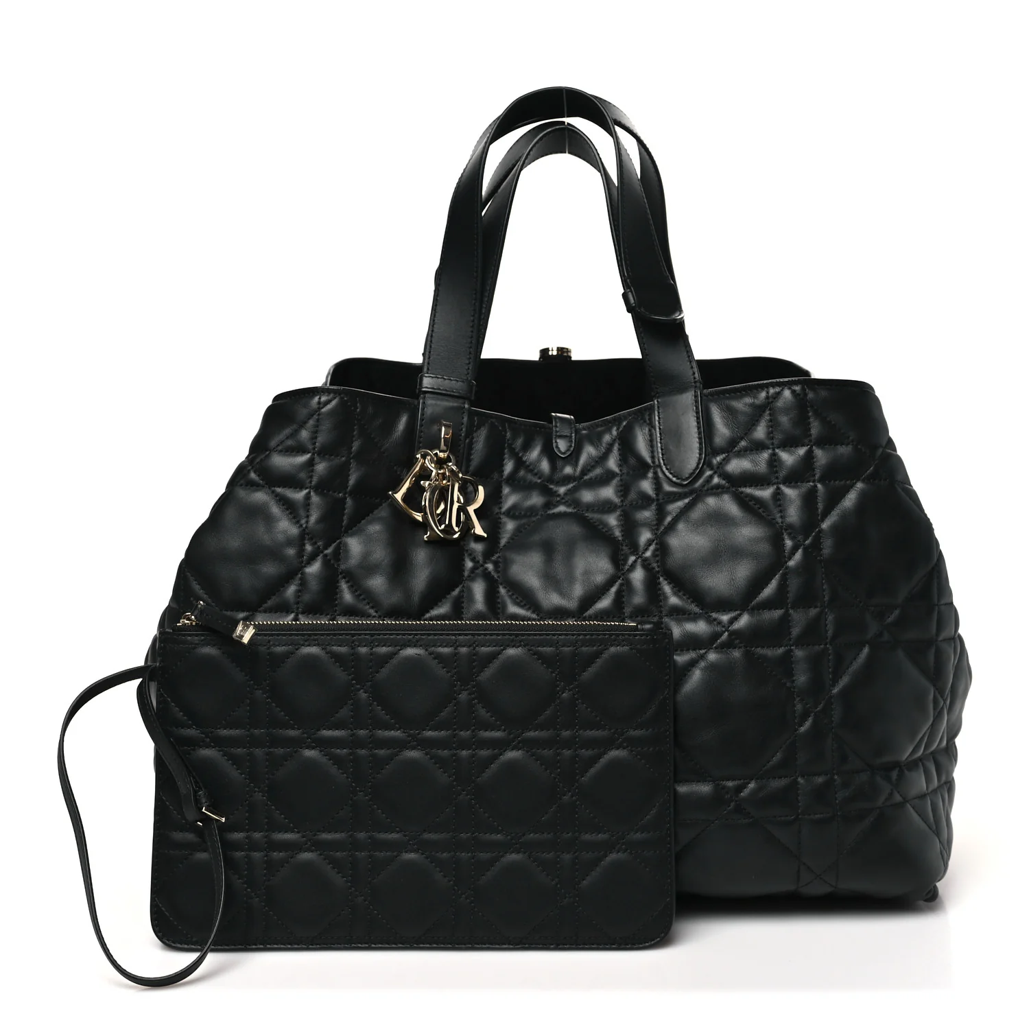Calfskin Macrocannage Large Toujours Black - Image 3