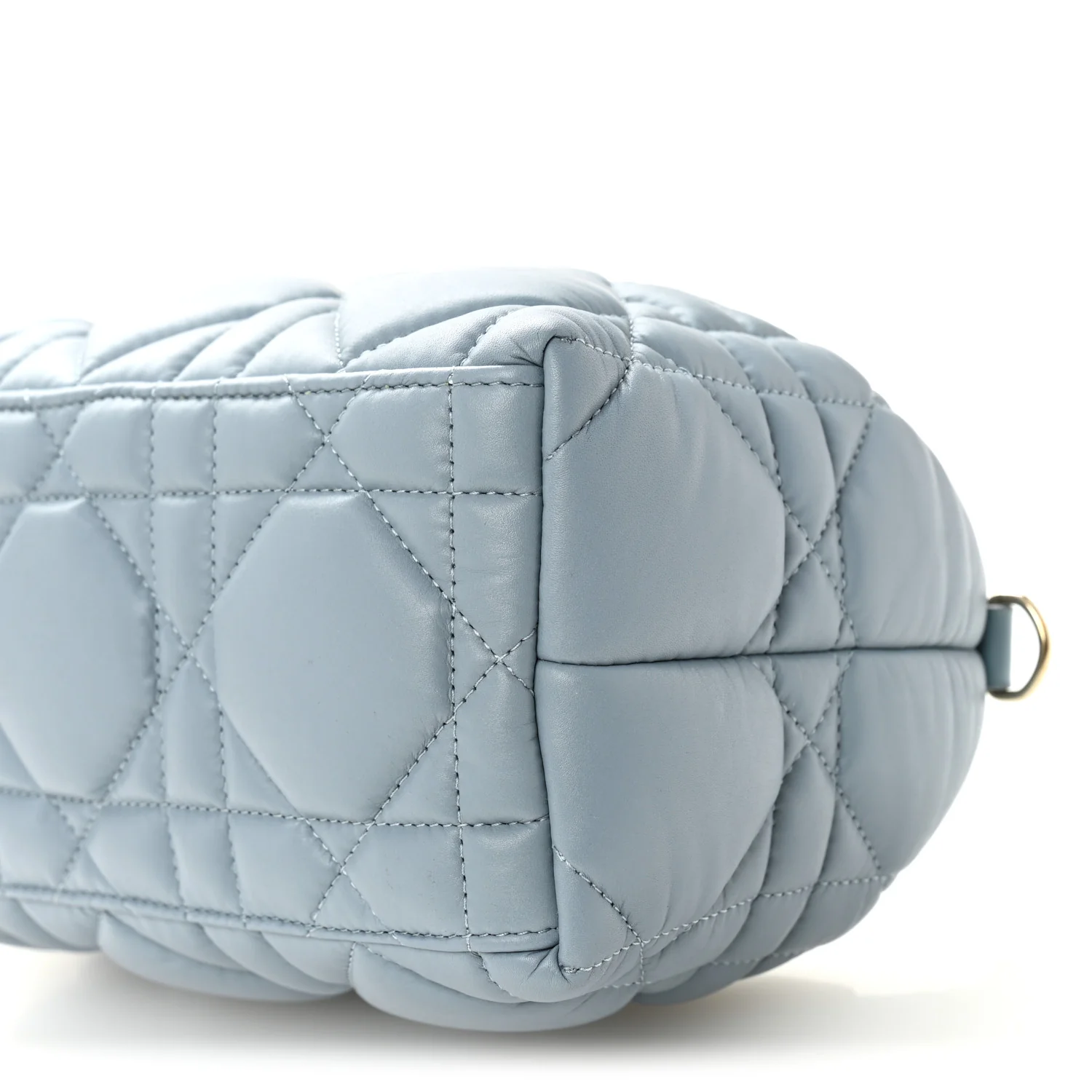 Calfskin Macrocannage Small Diortravel Nomad Pouch Bracing Blue - Image 10