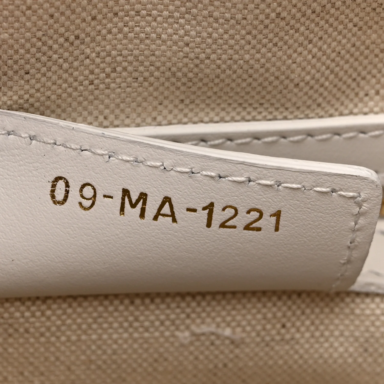 Calfskin Padded Macrocannage Medium Dior Vibe Zip Bowling Bag White Gold - Image 7