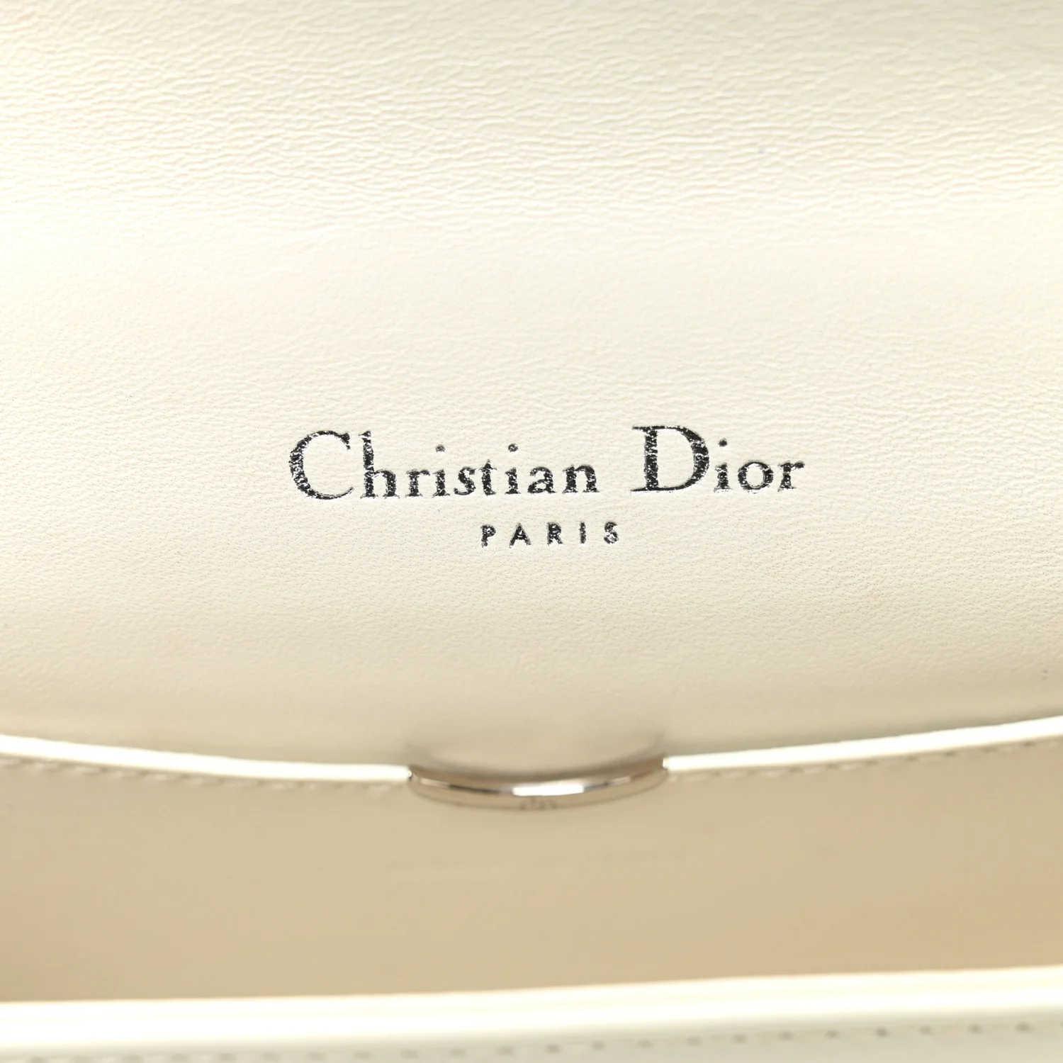 Calfskin Printed Mini Diorama Flap Bag White - Image 6