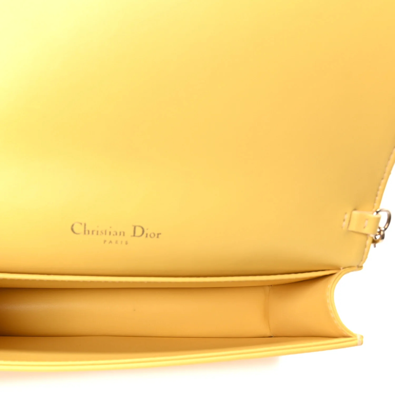 Calfskin Satin Bead Embroidery Lady Dior Clutch Gold Yellow - Image 6