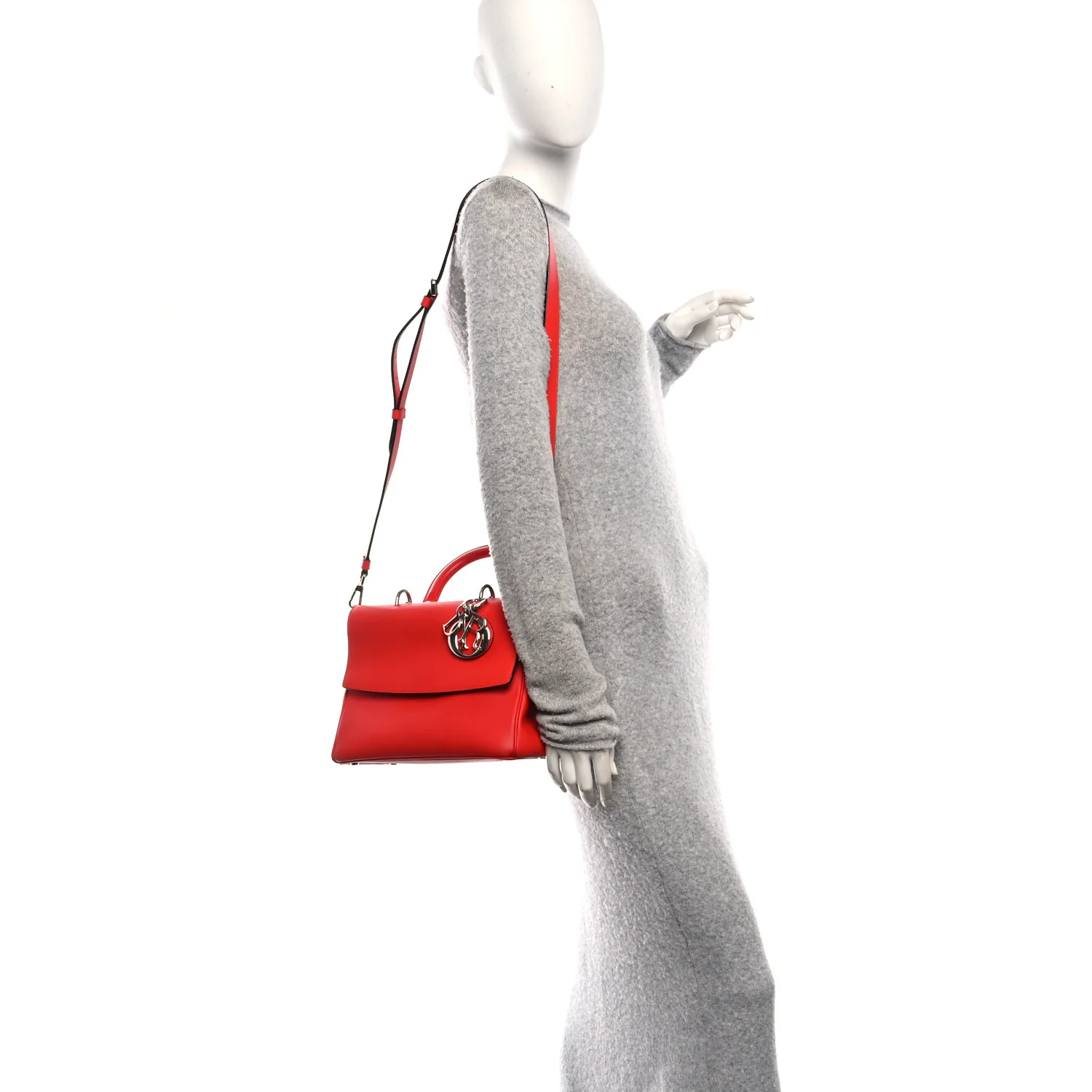Calfskin Small Be Dior Flap Red - Image 2