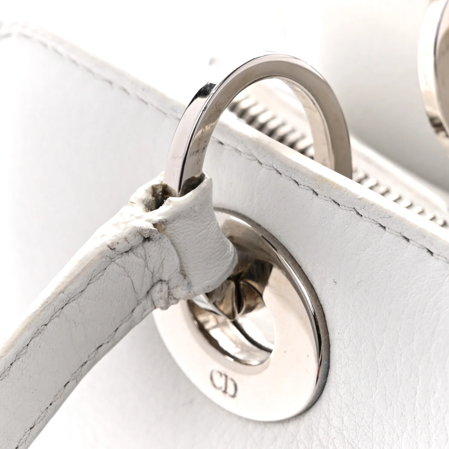 Calfskin Soft Lady Dior East West White - Image 16