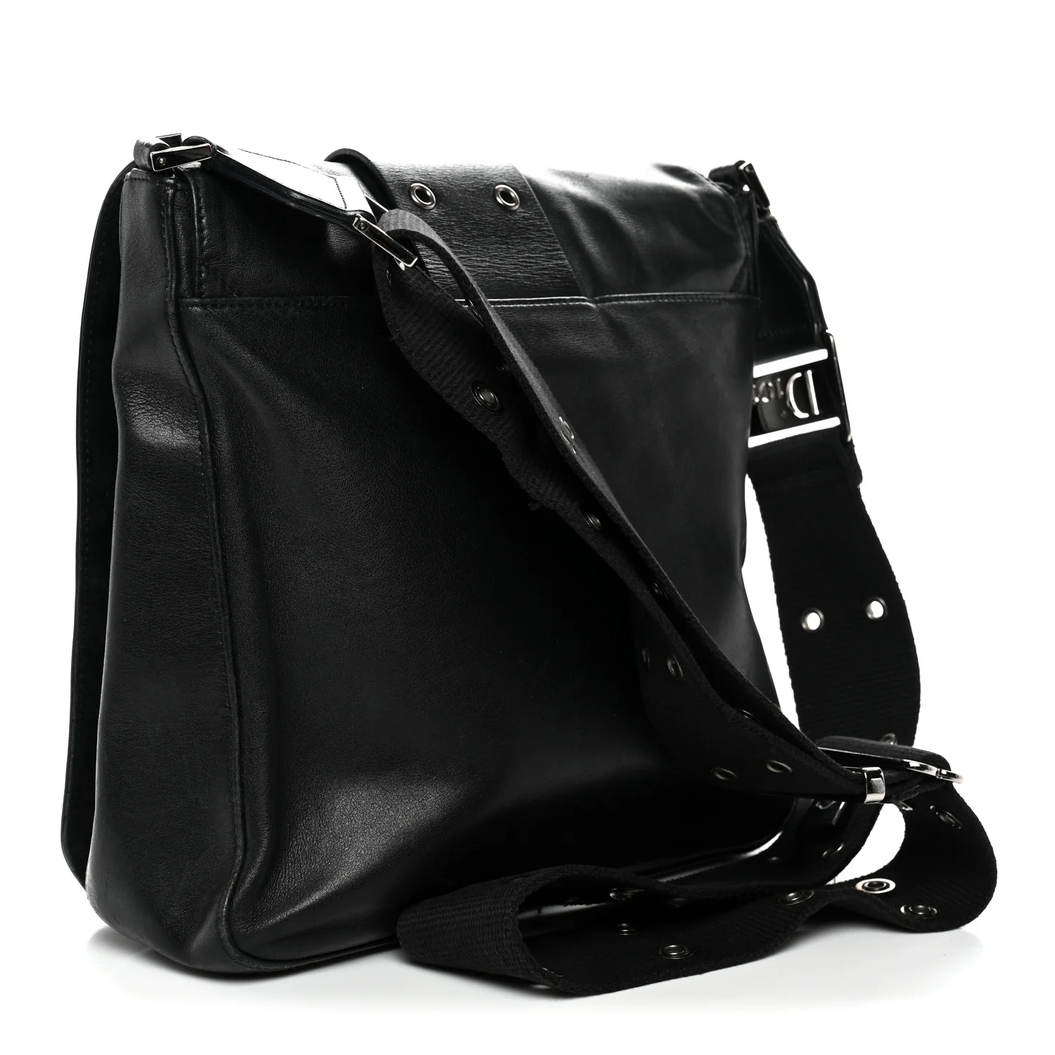 Calfskin Street Chic Messenger Black - Image 2
