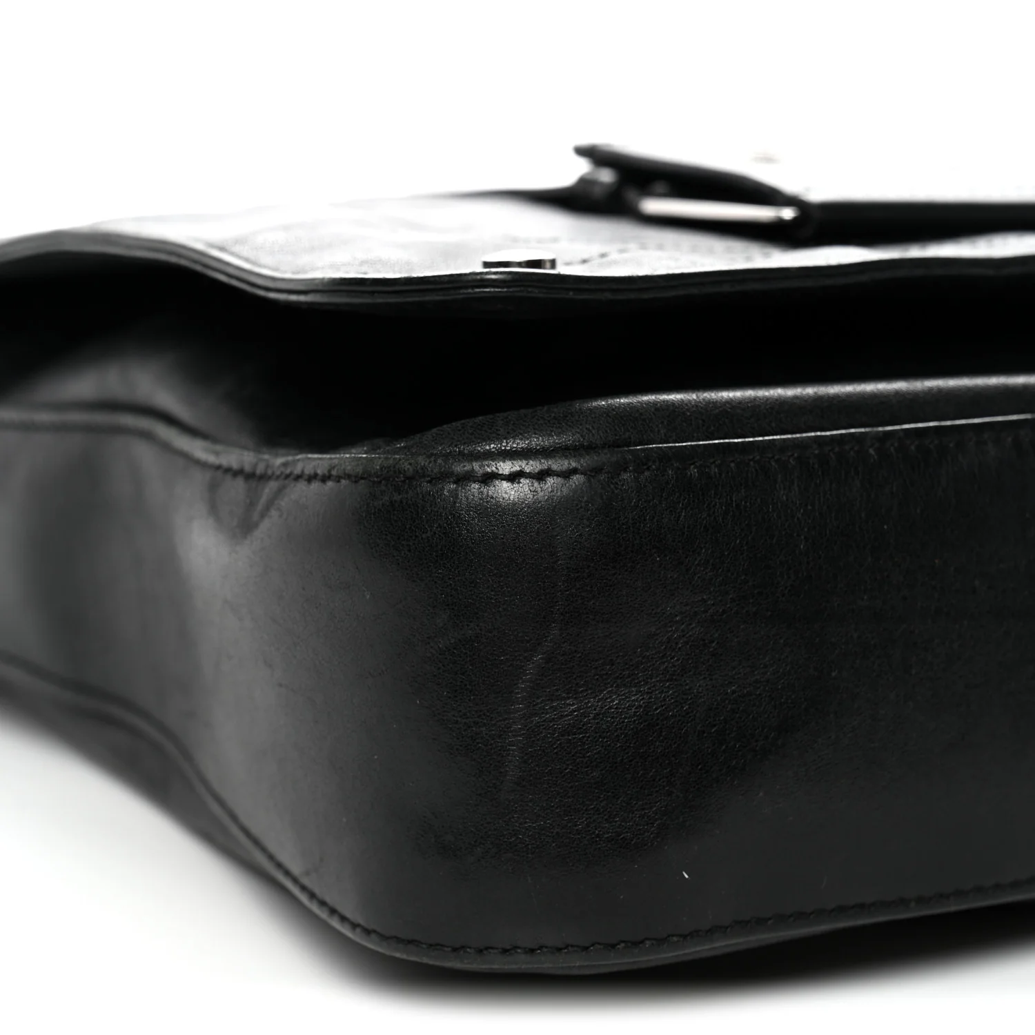 Calfskin Street Chic Messenger Black - Image 8