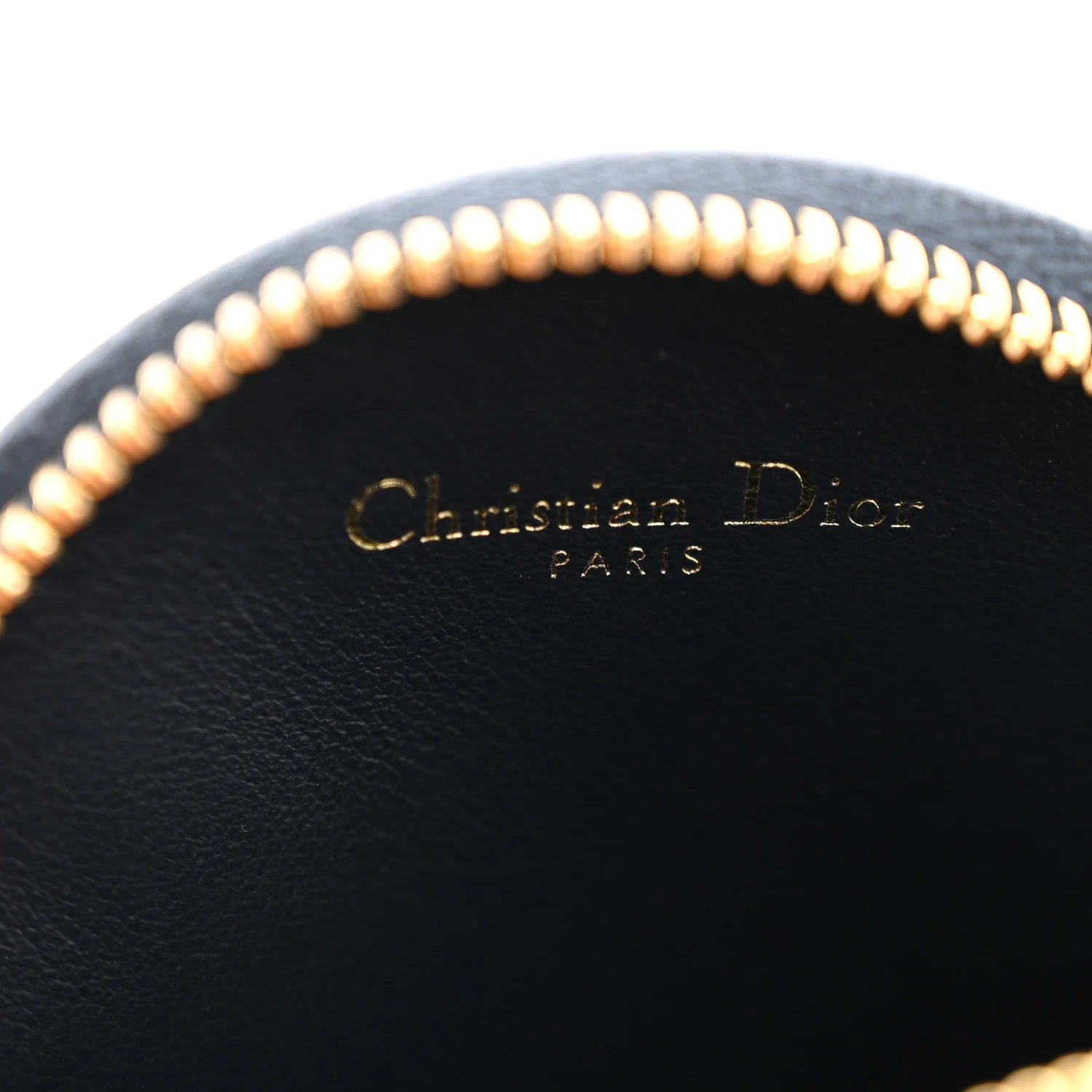 Calfskin Vibe Round Coin Purse Blue White - Image 6