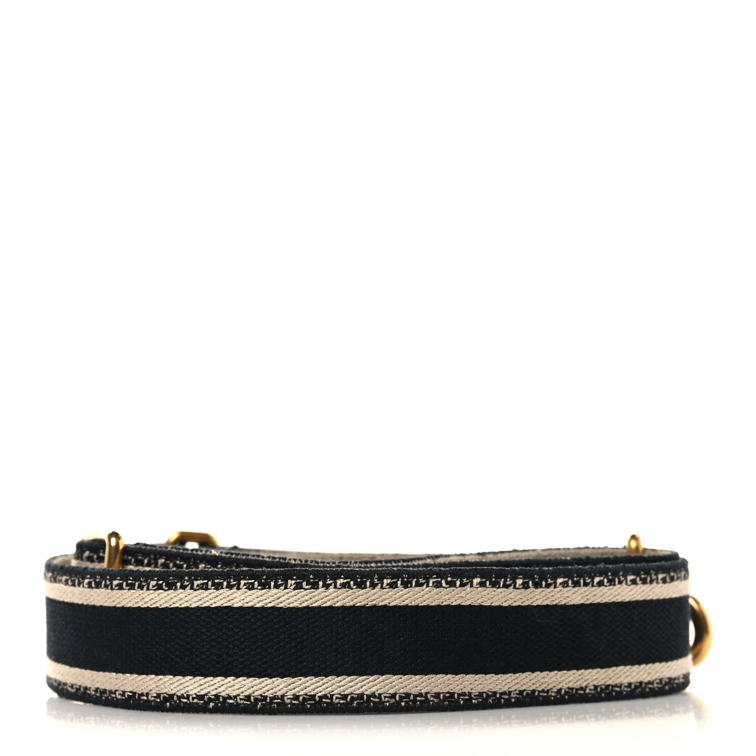Canvas Embroidered Adjustable Shoulder Strap Black - Image 2