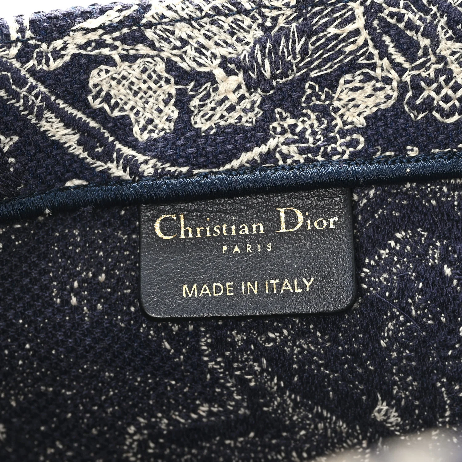 Canvas Embroidered Large Dioriviera Toile De Jouy Reverse Book Tote Blue - Image 6