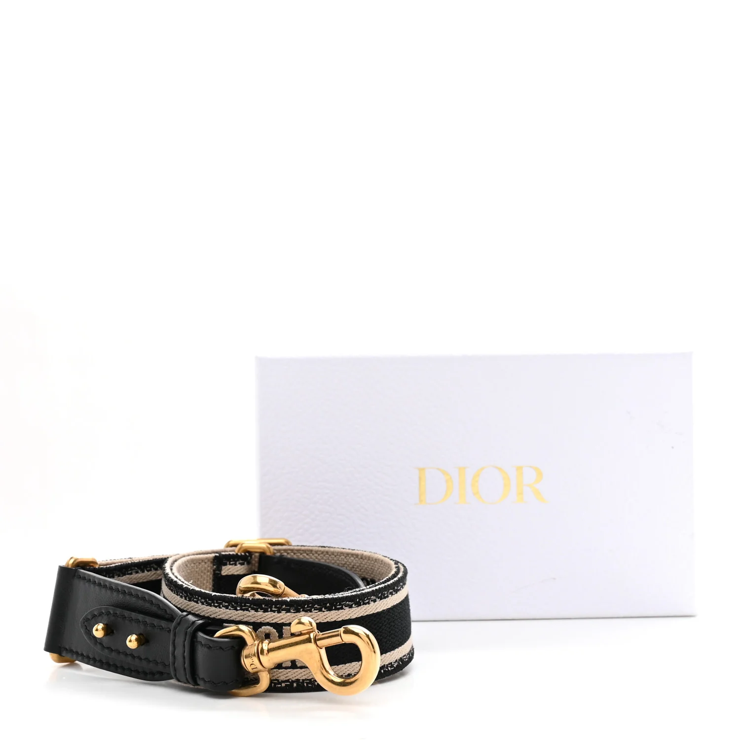 Canvas Embroidered Shoulder Strap Black - Image 4