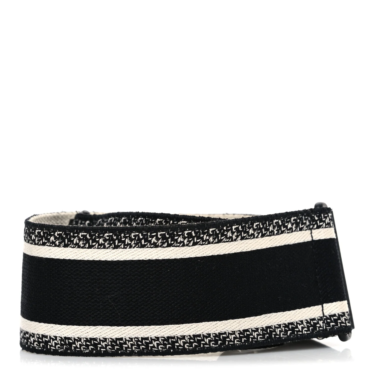Canvas Embroidered Shoulder Strap Black Ultramatte - Image 2