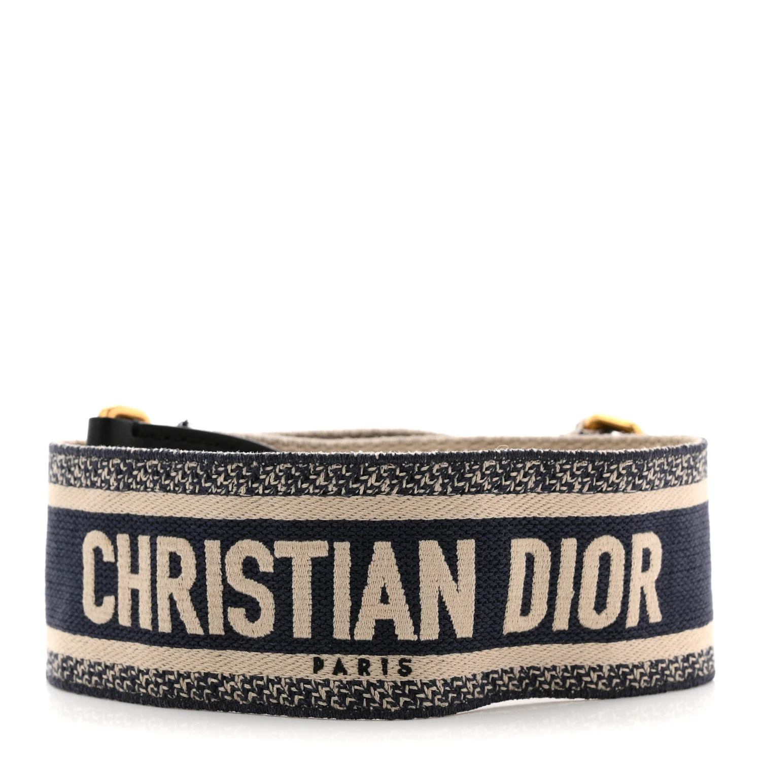 Canvas Embroidered Shoulder Strap Blue - Image 2