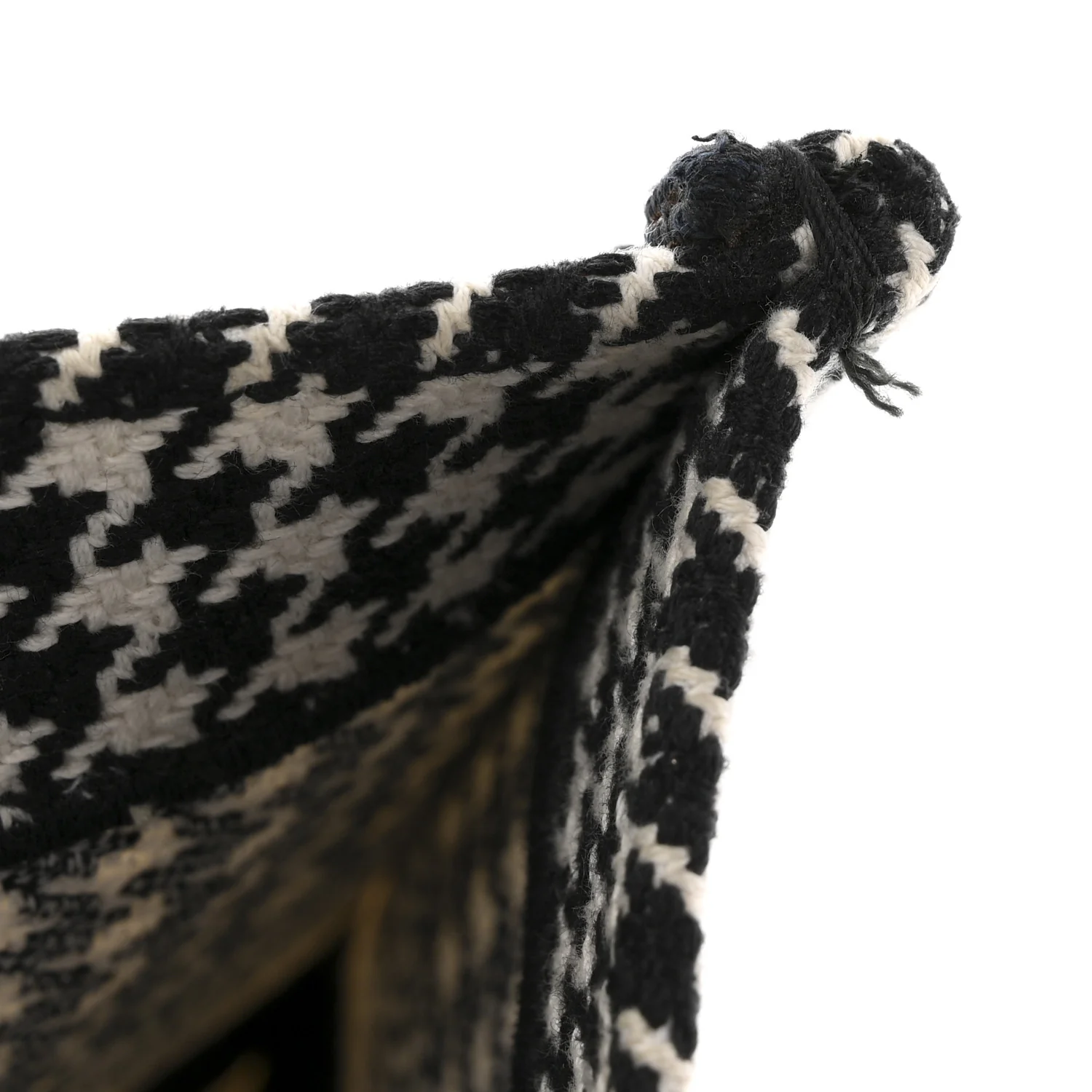 Canvas Houndstooth Embroidered Medium Book Black White - Image 13