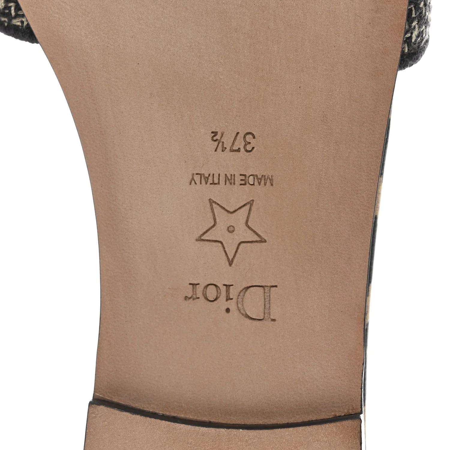 Canvas Mizza Embroidered Dway Mules Slide Sandals 37.5 Beige Multicolor - Image 7