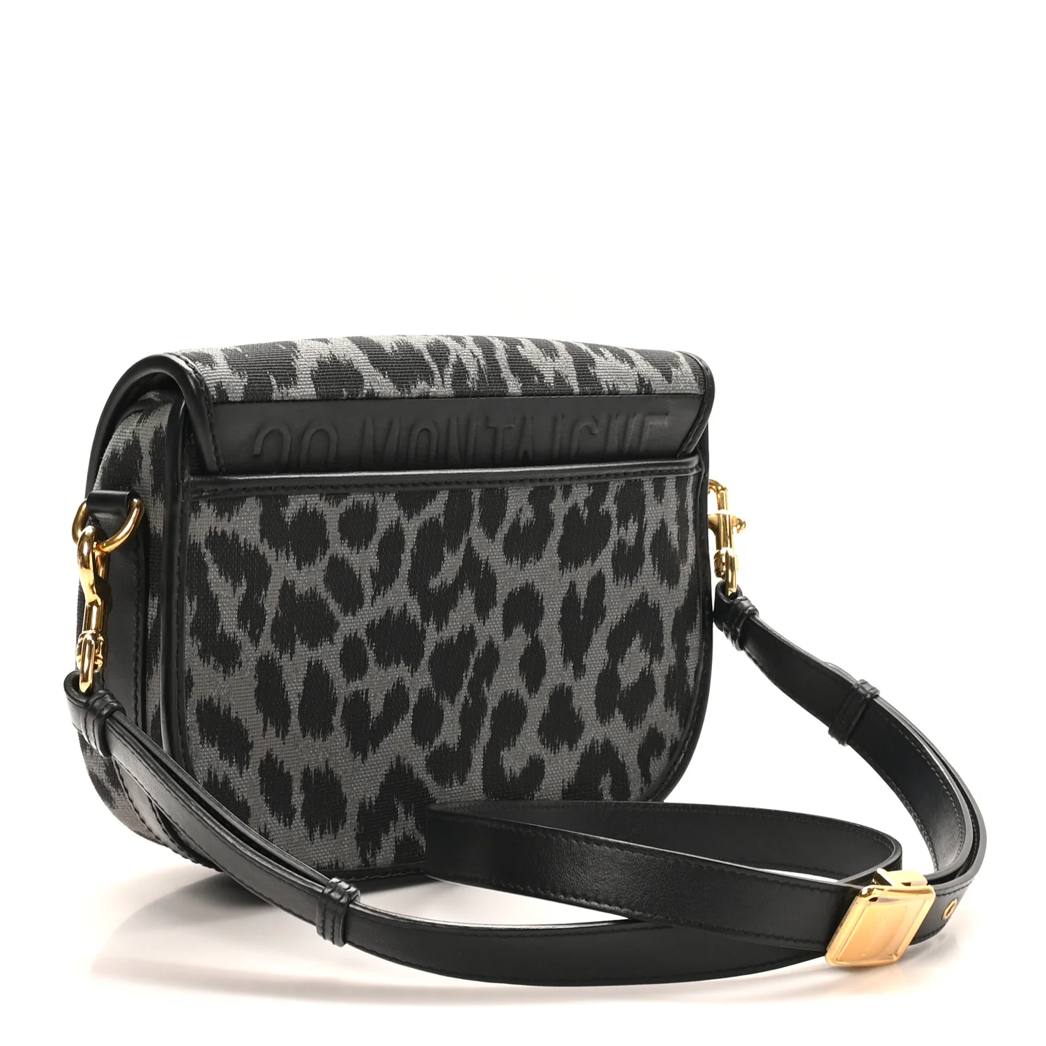 Canvas Mizza Embroidered Medium Bobby Flap Grey Black - Image 3