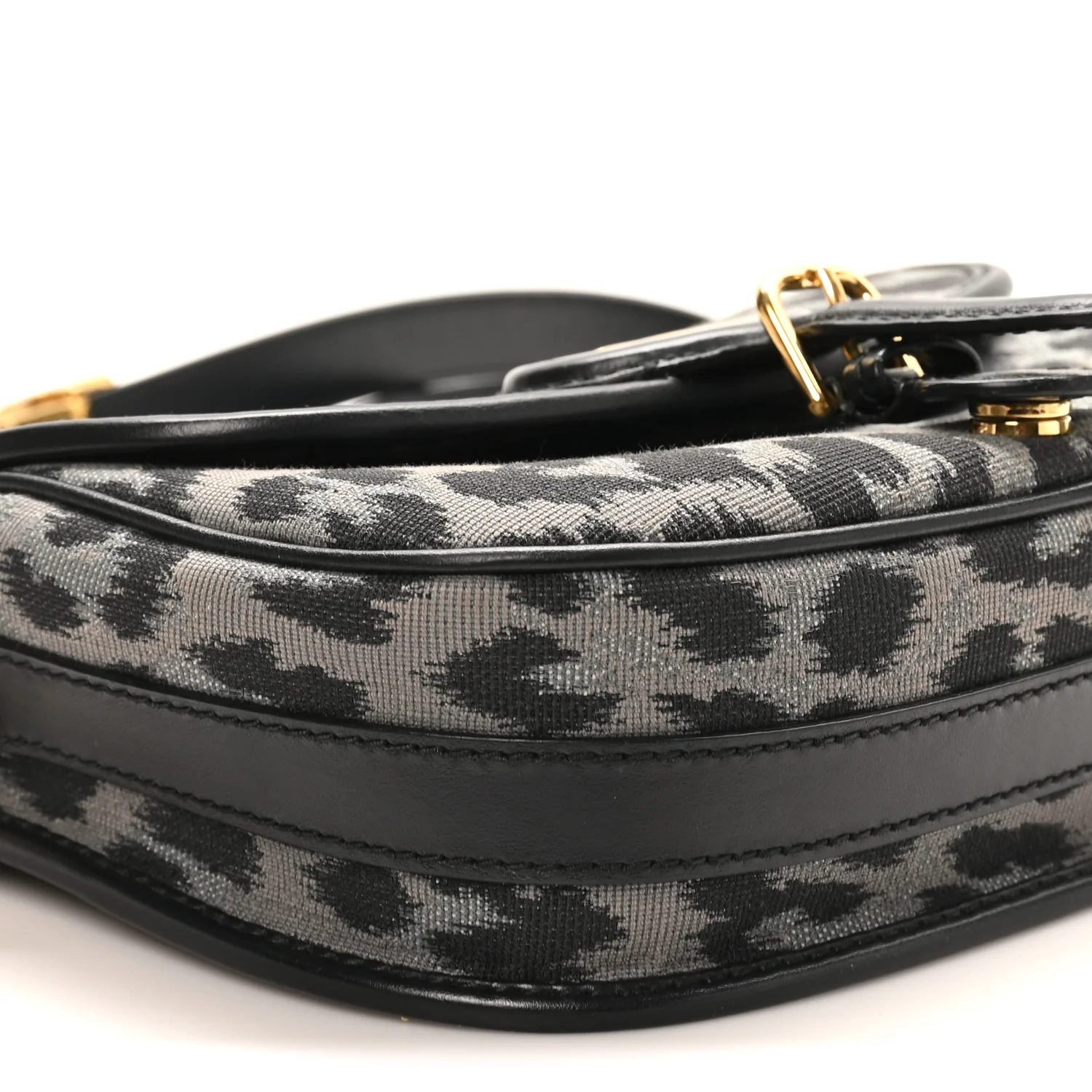 Canvas Mizza Embroidered Medium Bobby Flap Grey Black - Image 8