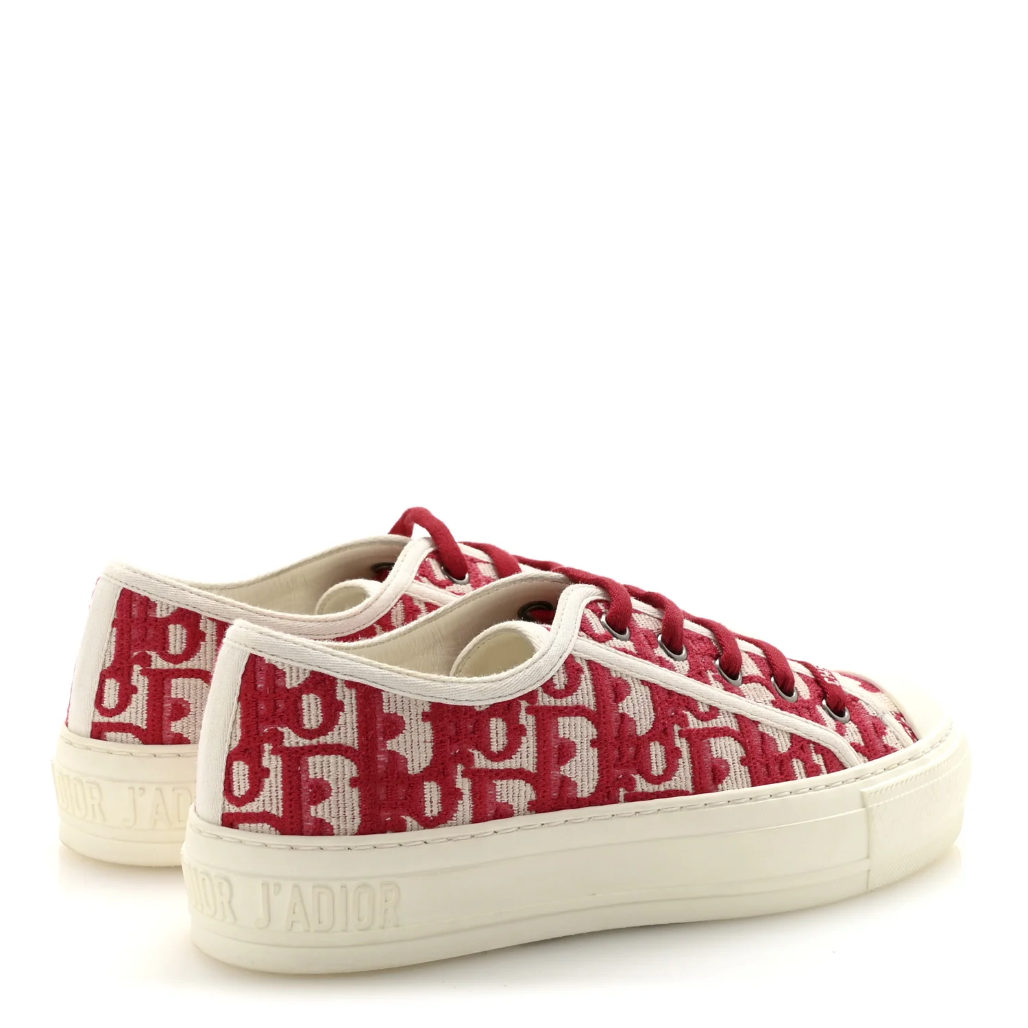 Canvas Oblique Walk'N'Dior Low Top Sneakers 35 Framboise - Image 5