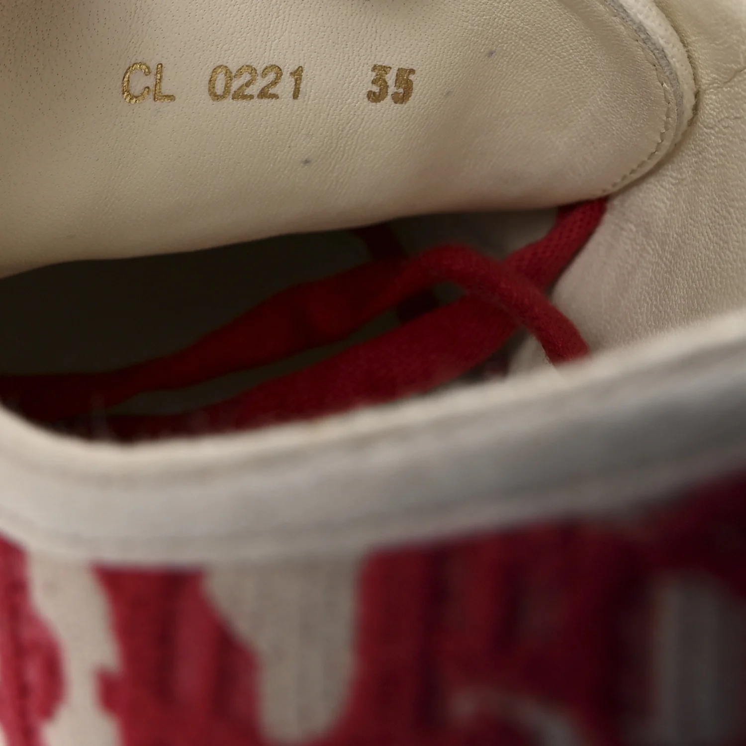 Canvas Oblique Walk'N'Dior Low Top Sneakers 35 Framboise - Image 9