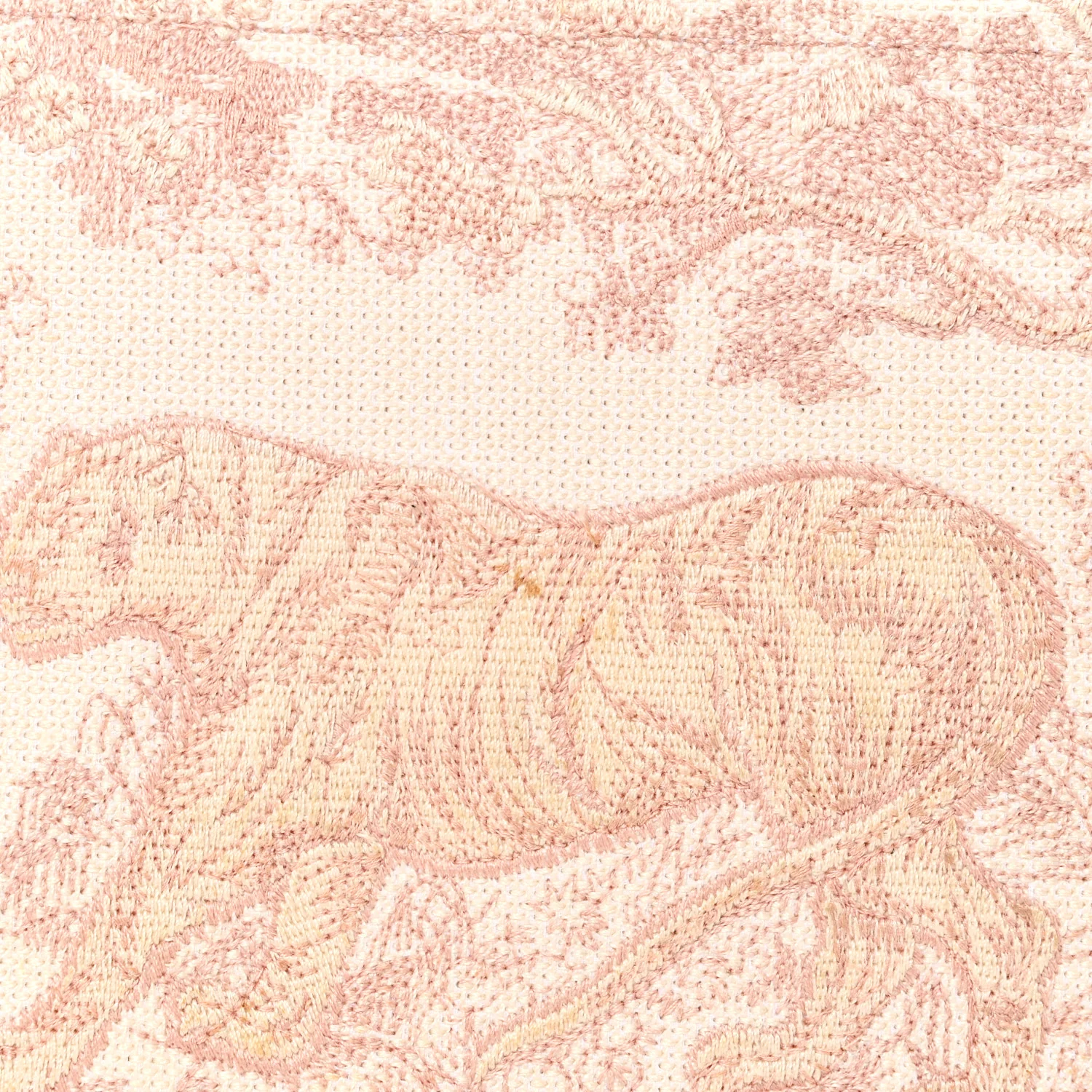Canvas Toile De Jouy Embroidered Large Book Tote Pink - Image 11