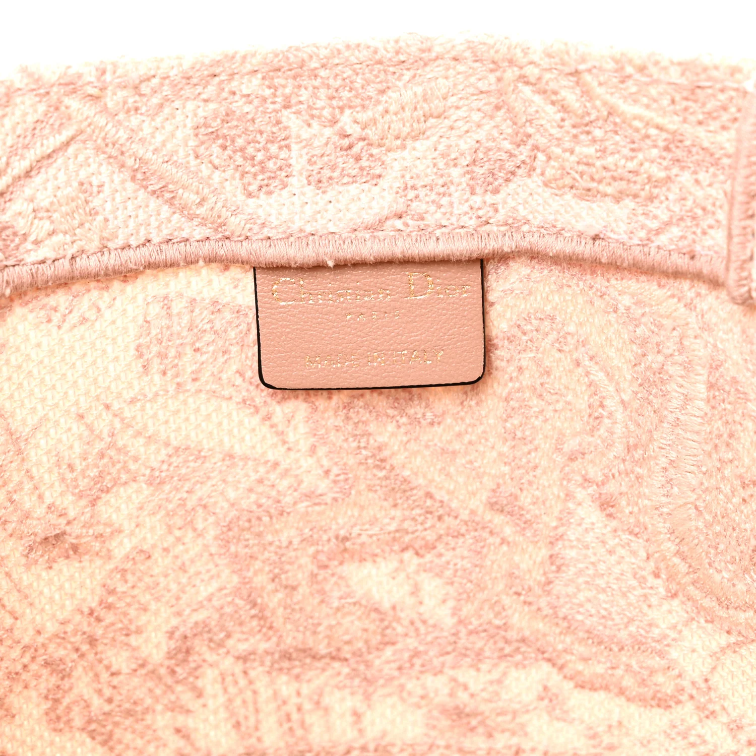 Canvas Toile De Jouy Embroidered Large Book Tote Pink - Image 6
