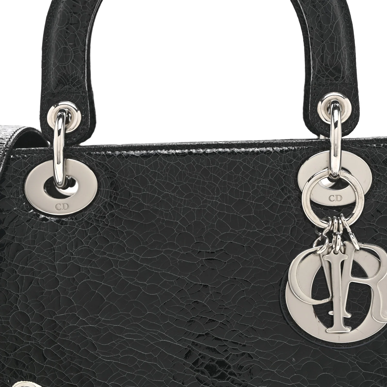 Ceramic Effect Deerskin Jeweled Swan Lady Dior Black - Image 8