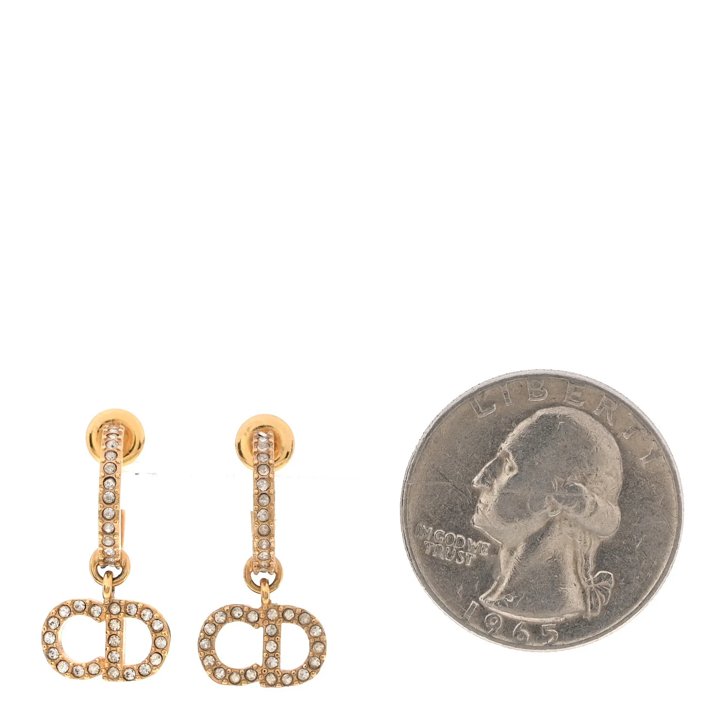 Crystal Clair D Lune Earrings Gold - Image 2