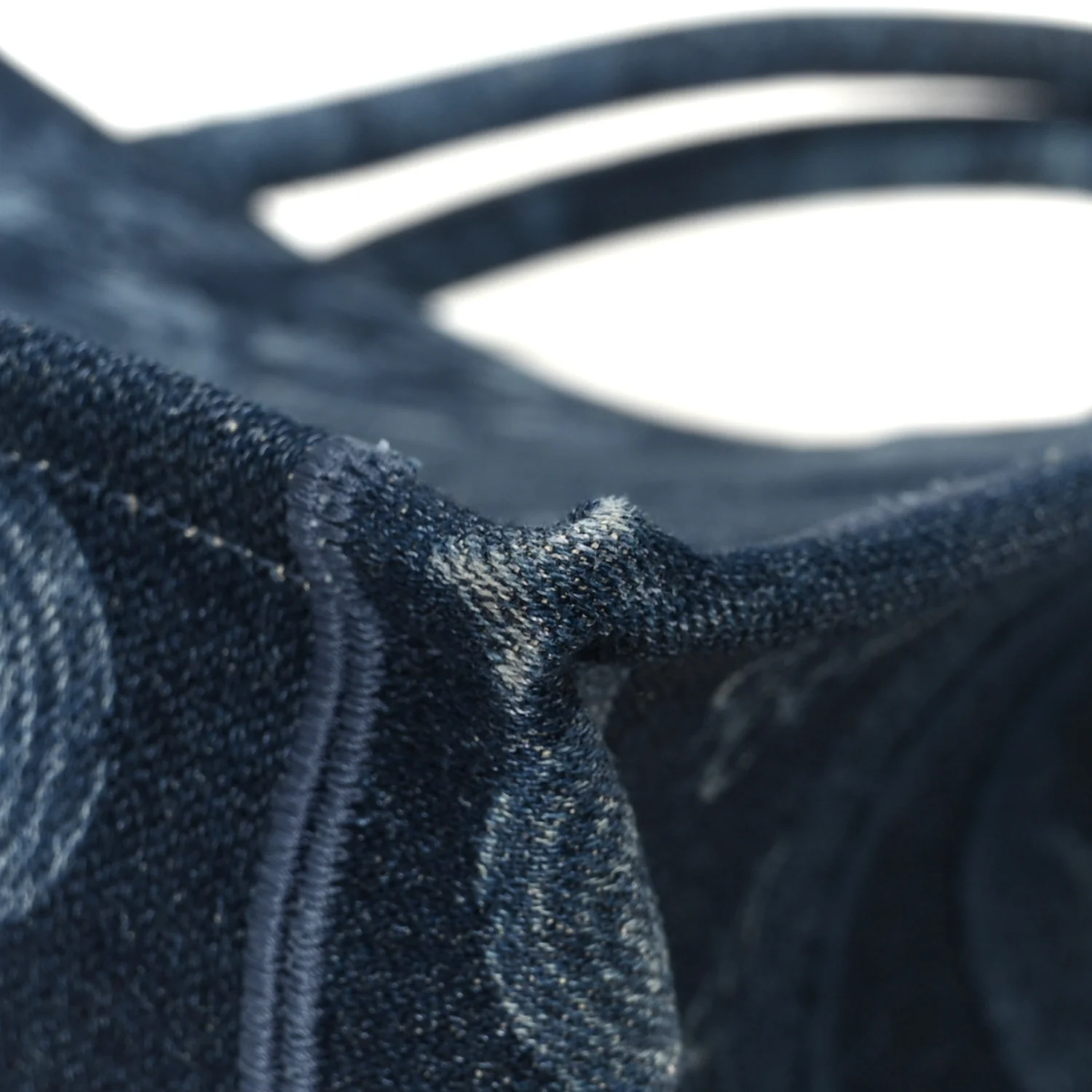 Denim Flowers Embroidered Medium Book Tote Blue - Image 11