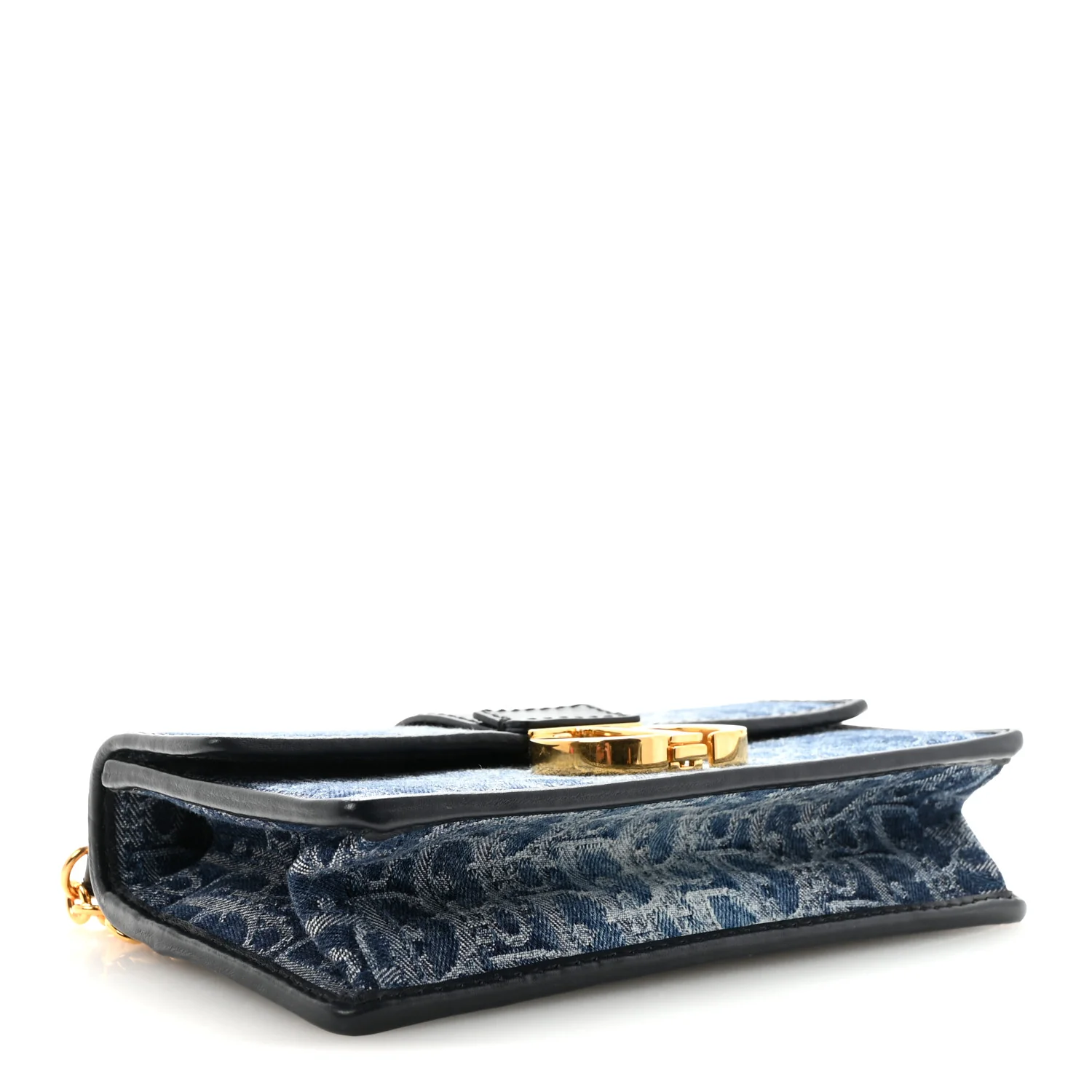 Denim Oblique 30 Montaigne East West Chain Flap Bag - Image 4