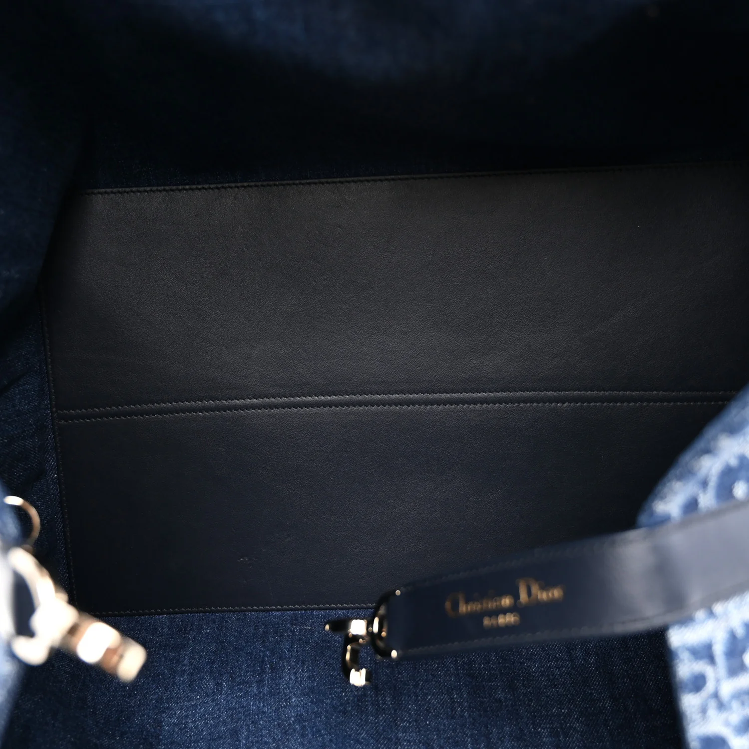 DIOR Denim Jacquard Oblique Large Toujours Blue - Image 6