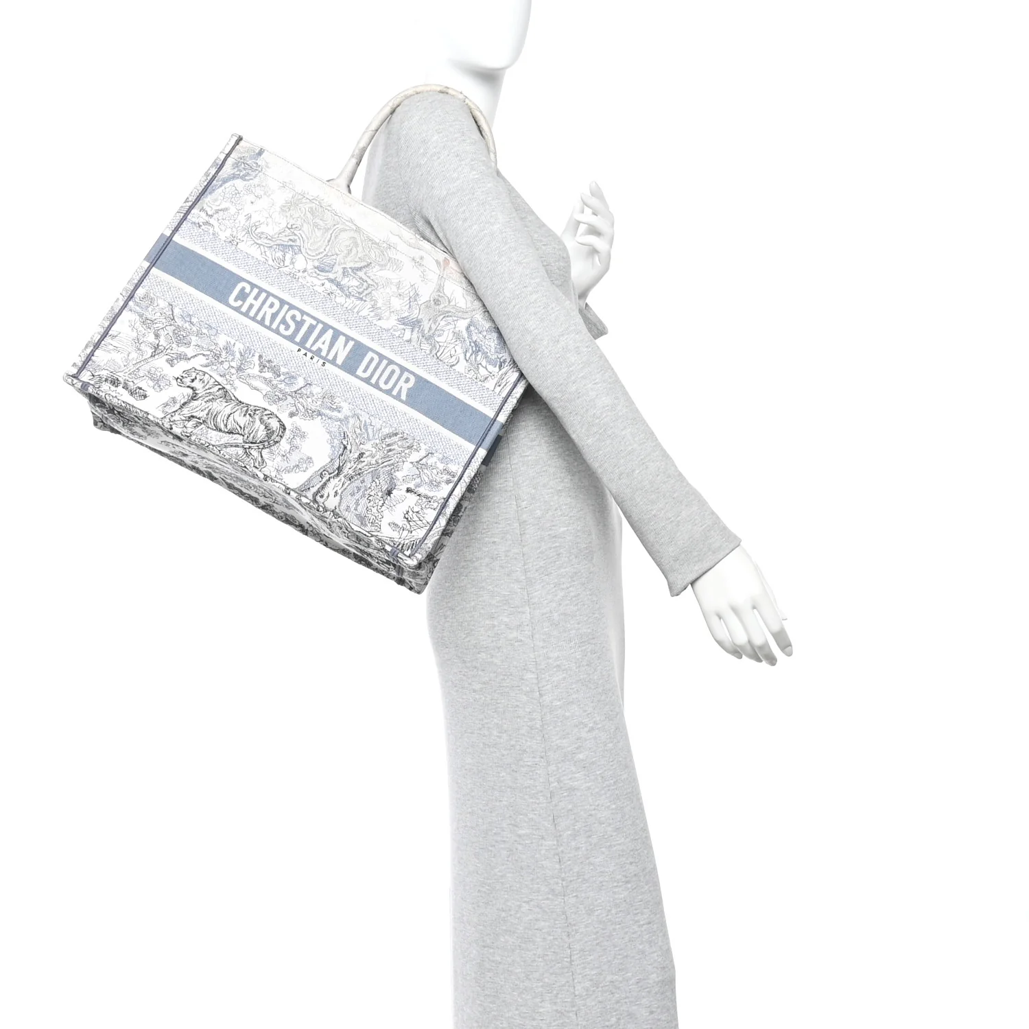 Gradient Canvas Embroidered Large Dioriviera Toile De Jouy Book Tote Blue - Image 2