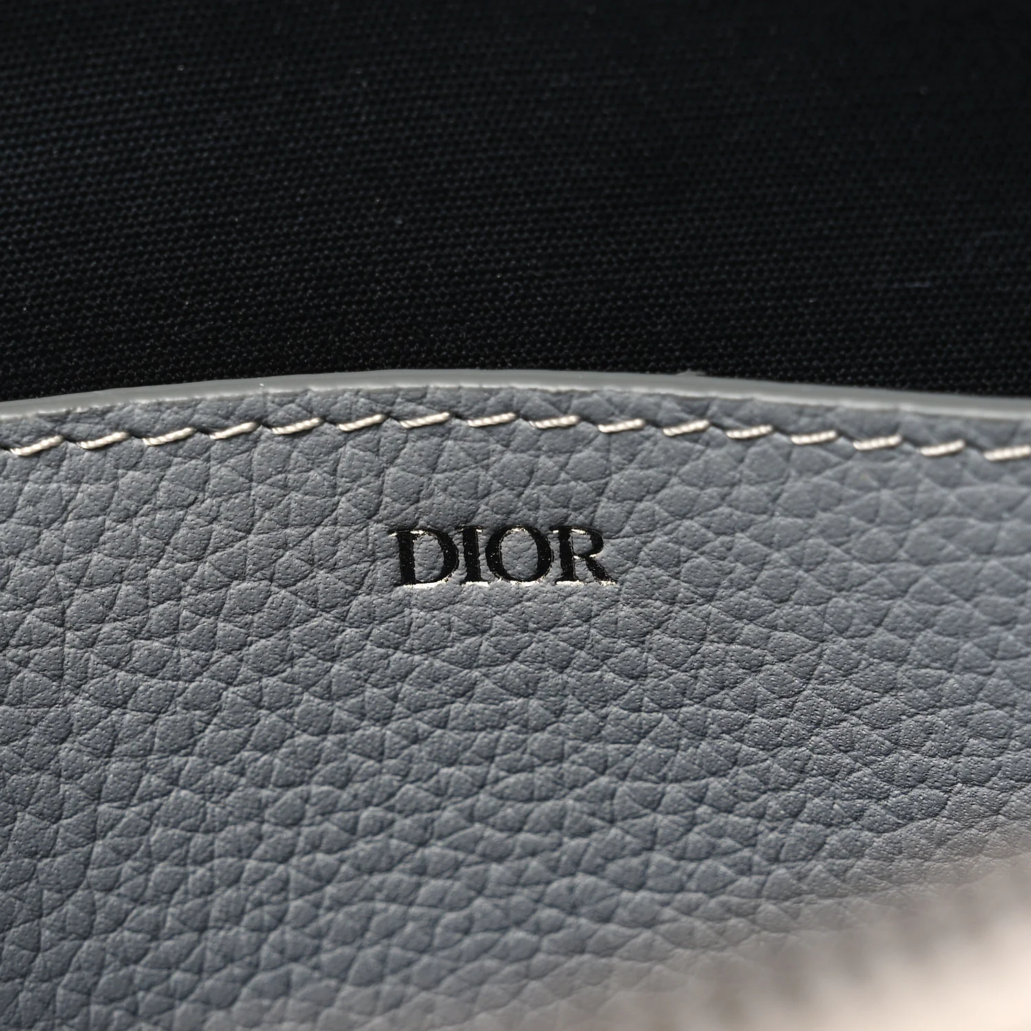 Grained Calfskin 1947 Signature A5 Pouch Grey White - Image 6