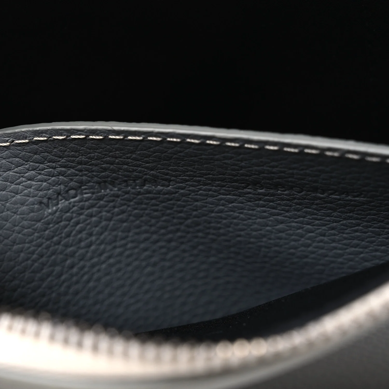 Grained Calfskin 1947 Signature A5 Pouch Grey White - Image 7
