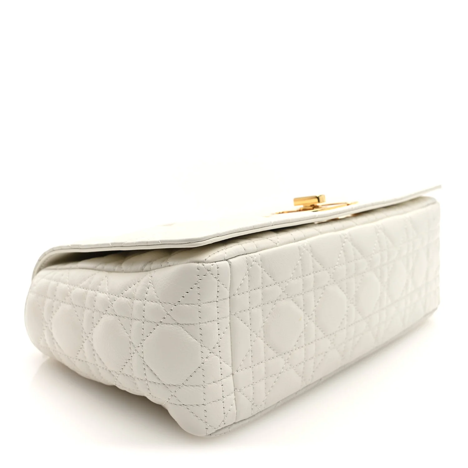 Grained Calfskin Cannage Large Caro Bag Ivory - Image 4
