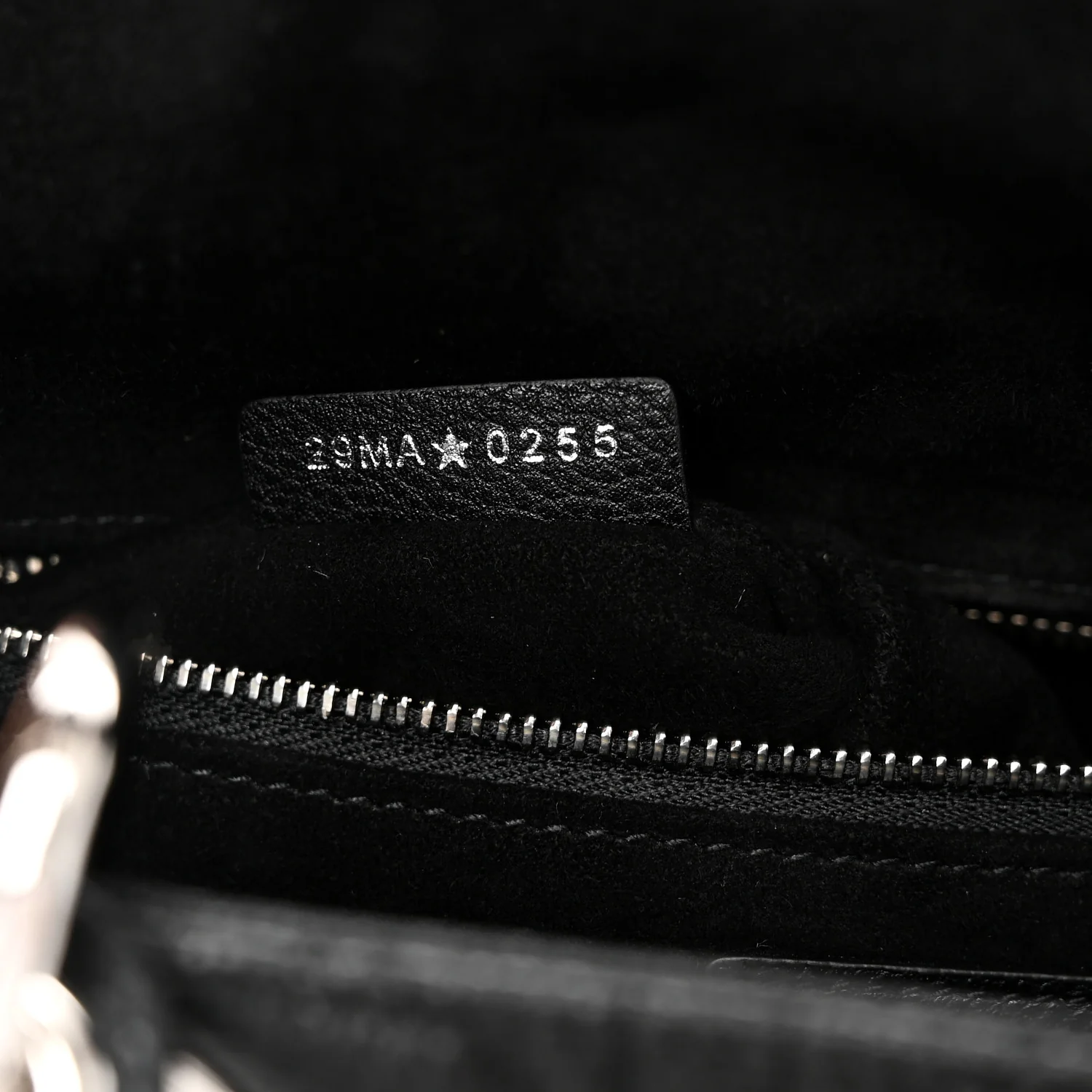 Grained Calfskin Cannage Medium Lady Dior Black - Image 7