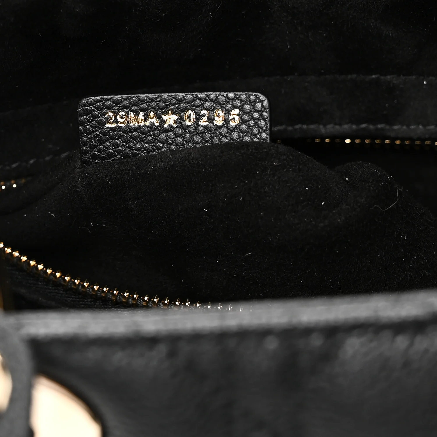 Grained Calfskin Cannage Medium Lady Dior Black - Image 7