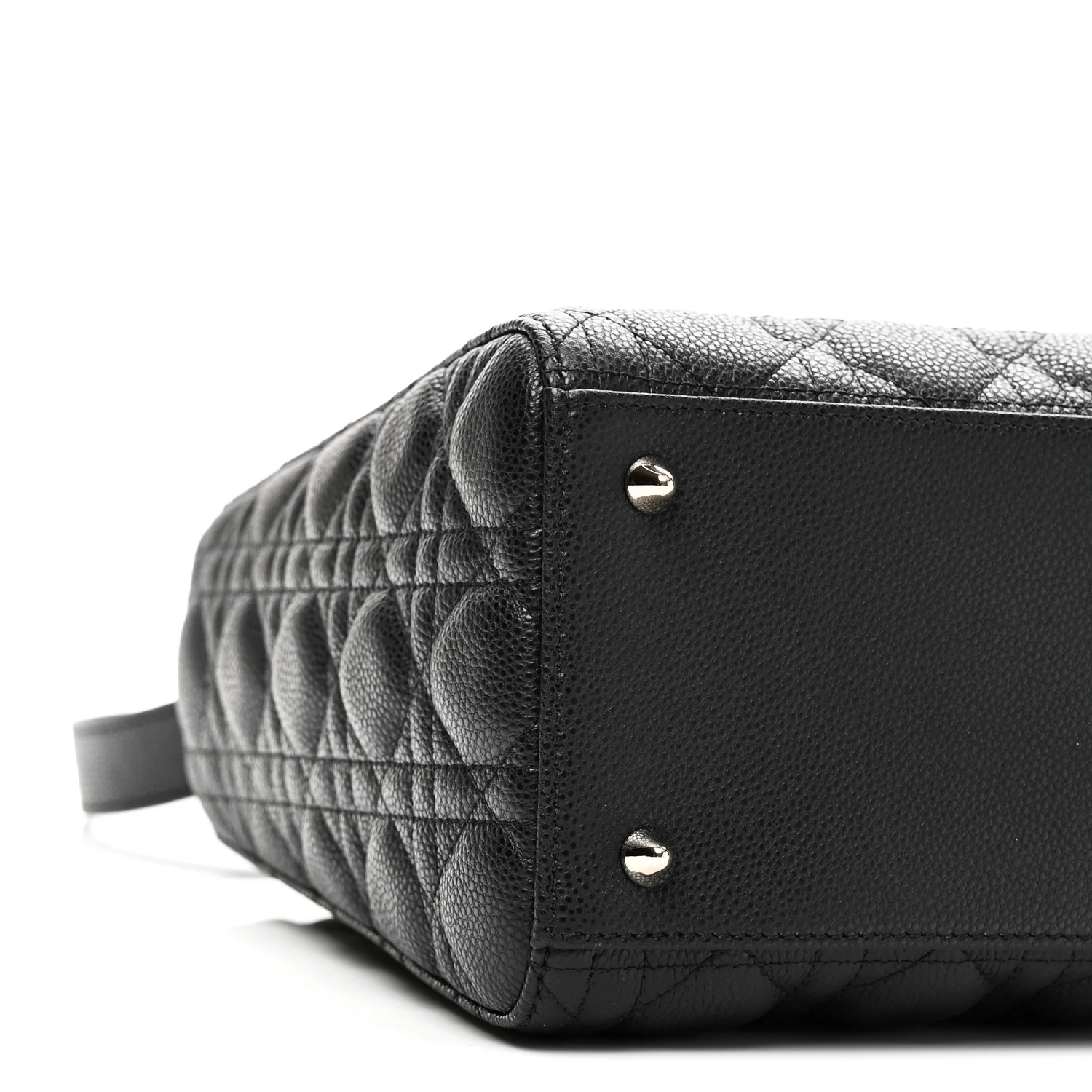 Grained Calfskin Cannage Medium Lady Dior Black - Image 9
