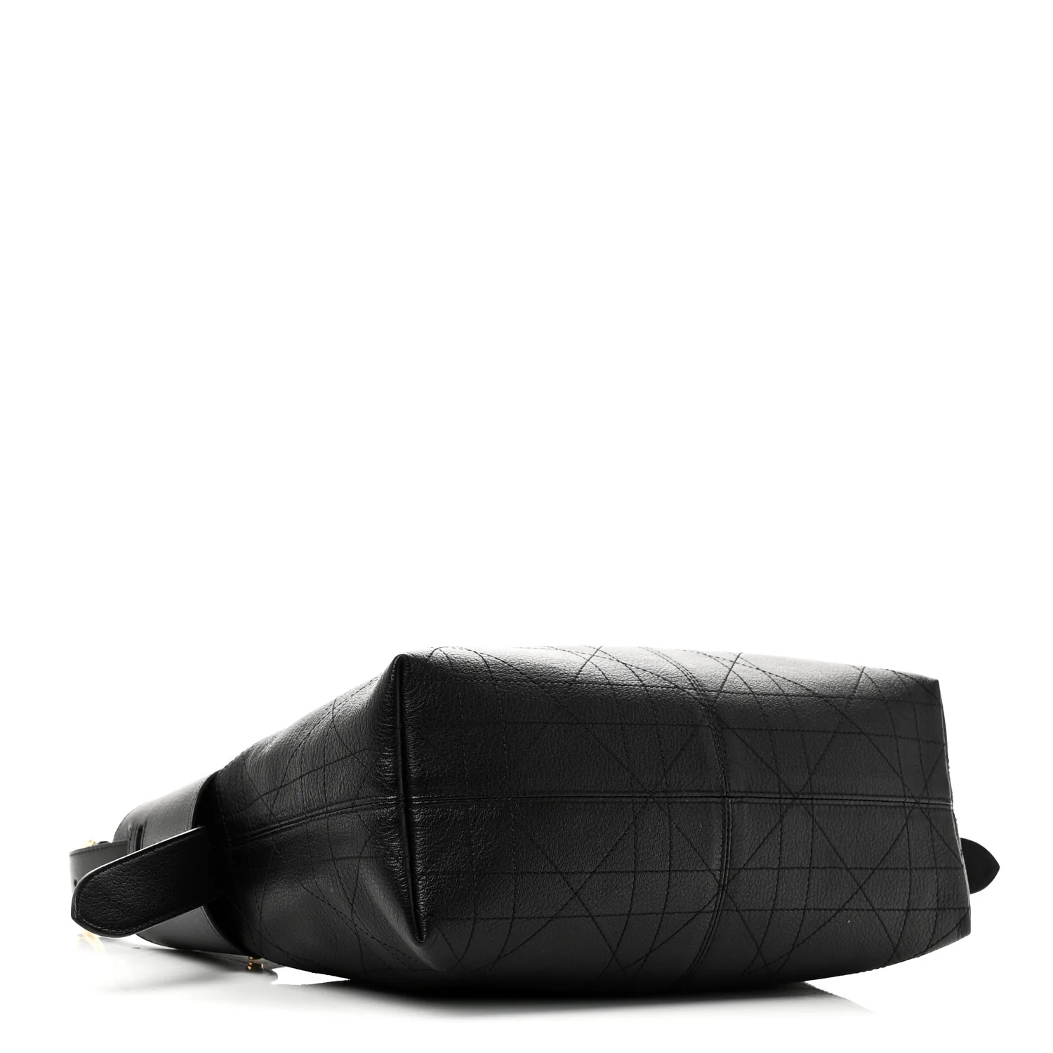 Grained Calfskin Flat Macrocannage Medium Voyage Bag Black - Image 4