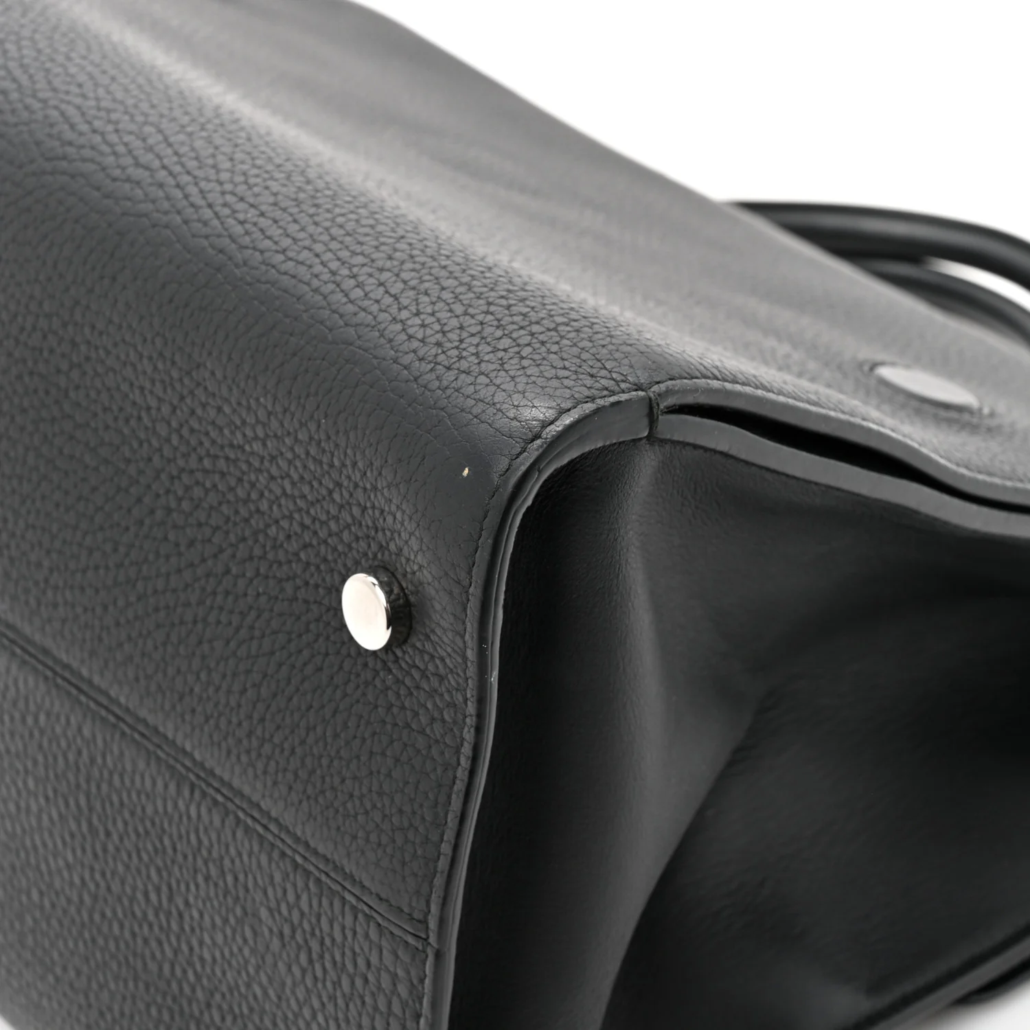 Grained Calfskin Large Diorever Flap Black - Image 15