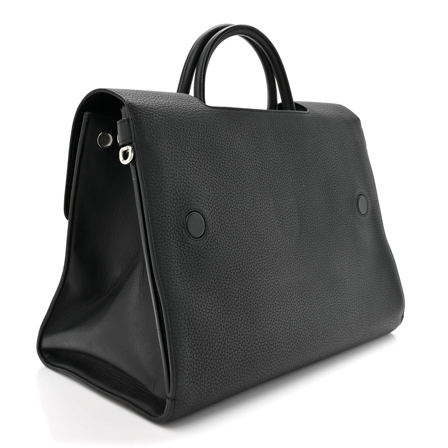 Grained Calfskin Large Diorever Flap Black - Image 3