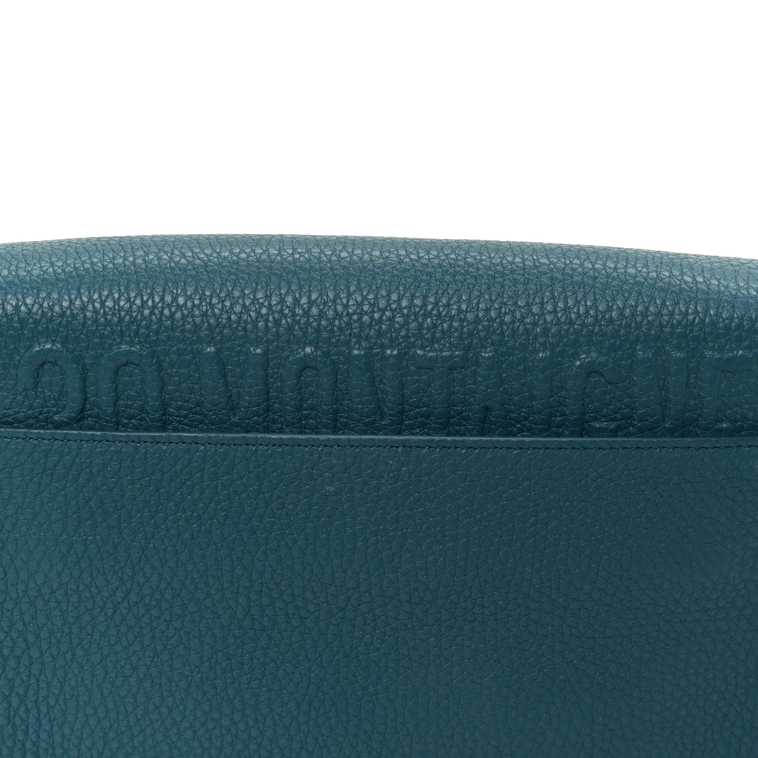 Grained Calfskin Medium Bobby Flap Steel Blue - Image 10