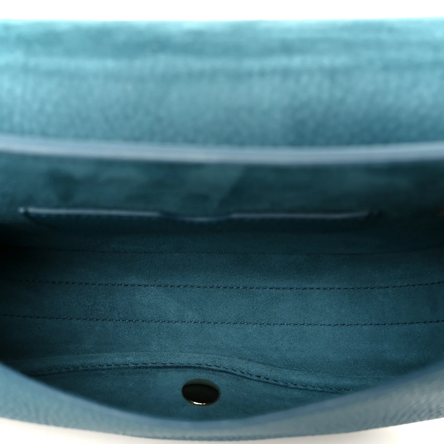 Grained Calfskin Medium Bobby Flap Steel Blue - Image 5