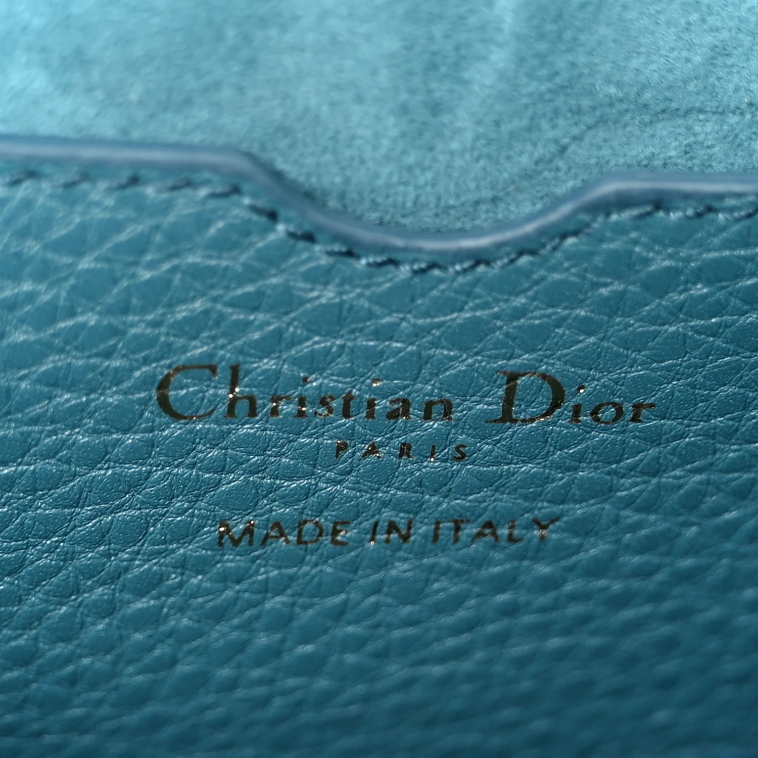 Grained Calfskin Medium Bobby Flap Steel Blue - Image 6