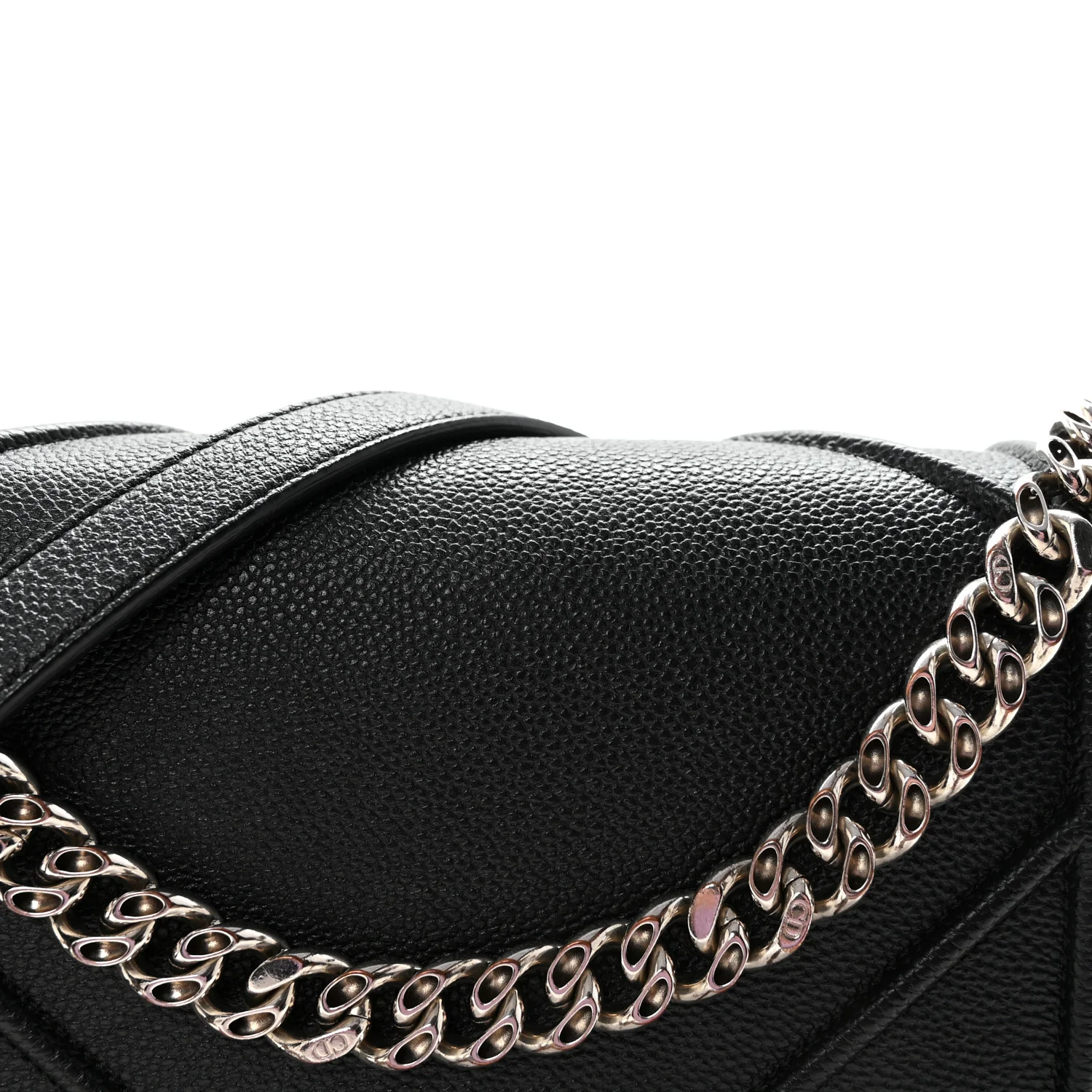 Grained Calfskin Medium Diorama Flap Bag Black - Image 7