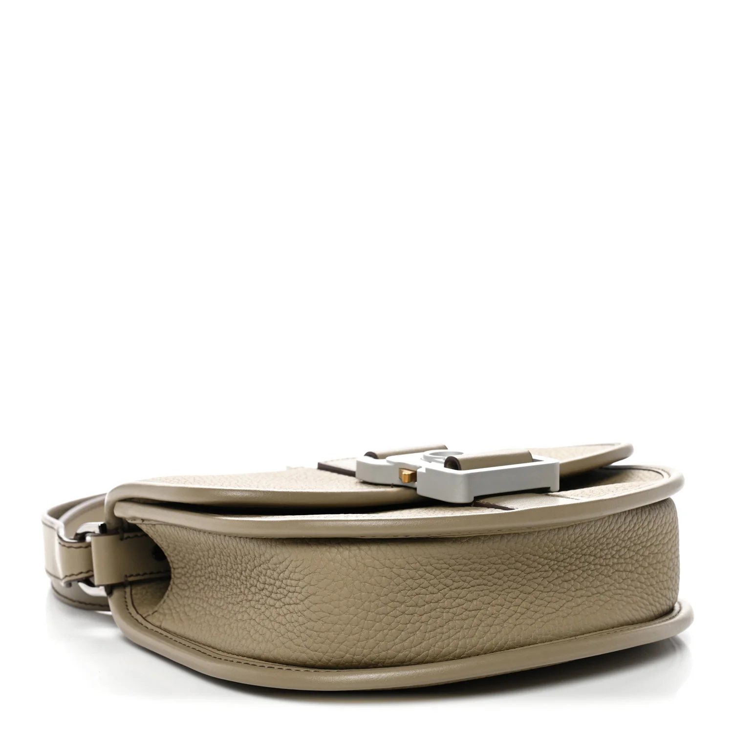 Grained Calfskin Mini Gallop Bag With Strap Beige - Image 4