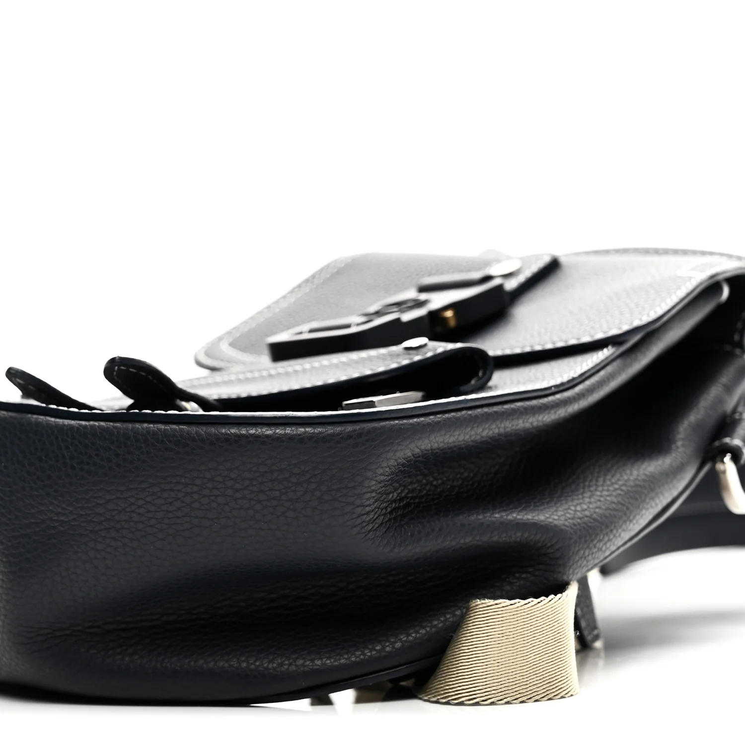 Grained Calfskin Mini Gallop Sling Bag Navy Blue - Image 10