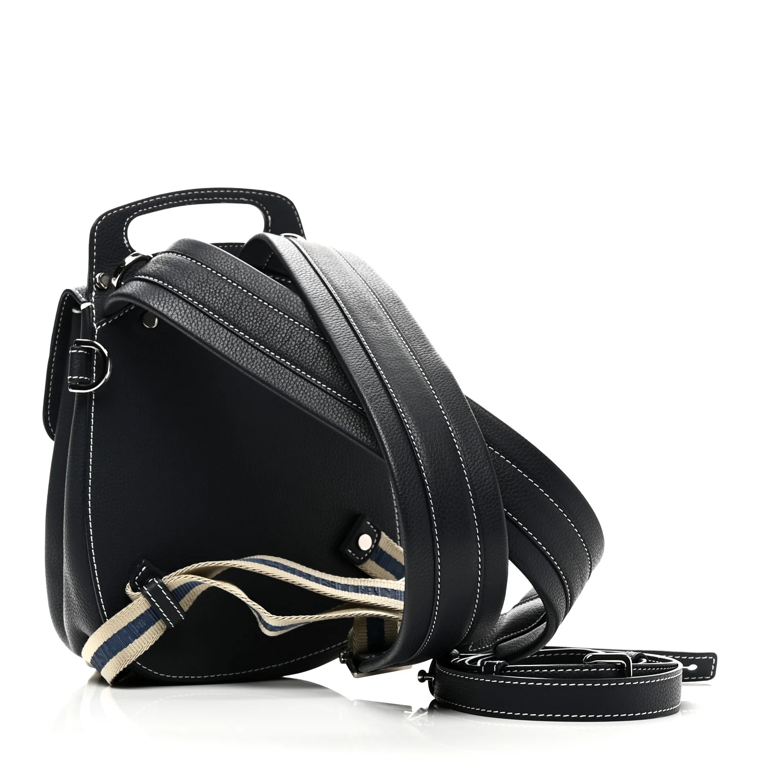Grained Calfskin Mini Gallop Sling Bag Navy Blue - Image 3