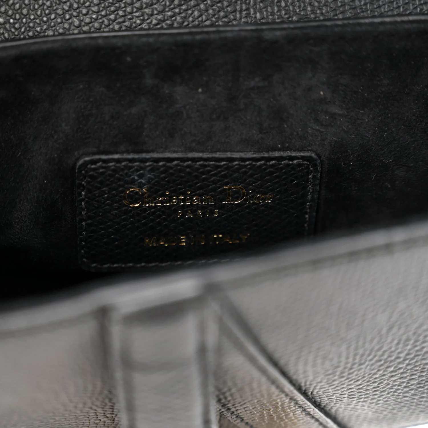Grained Calfskin Mini Saddle Bag Black - Image 6