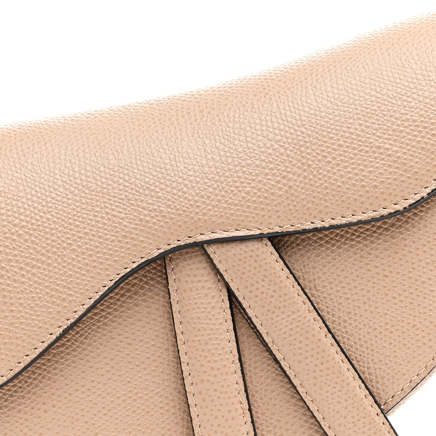 Grained Calfskin Mini Saddle Bag Fard - Image 8