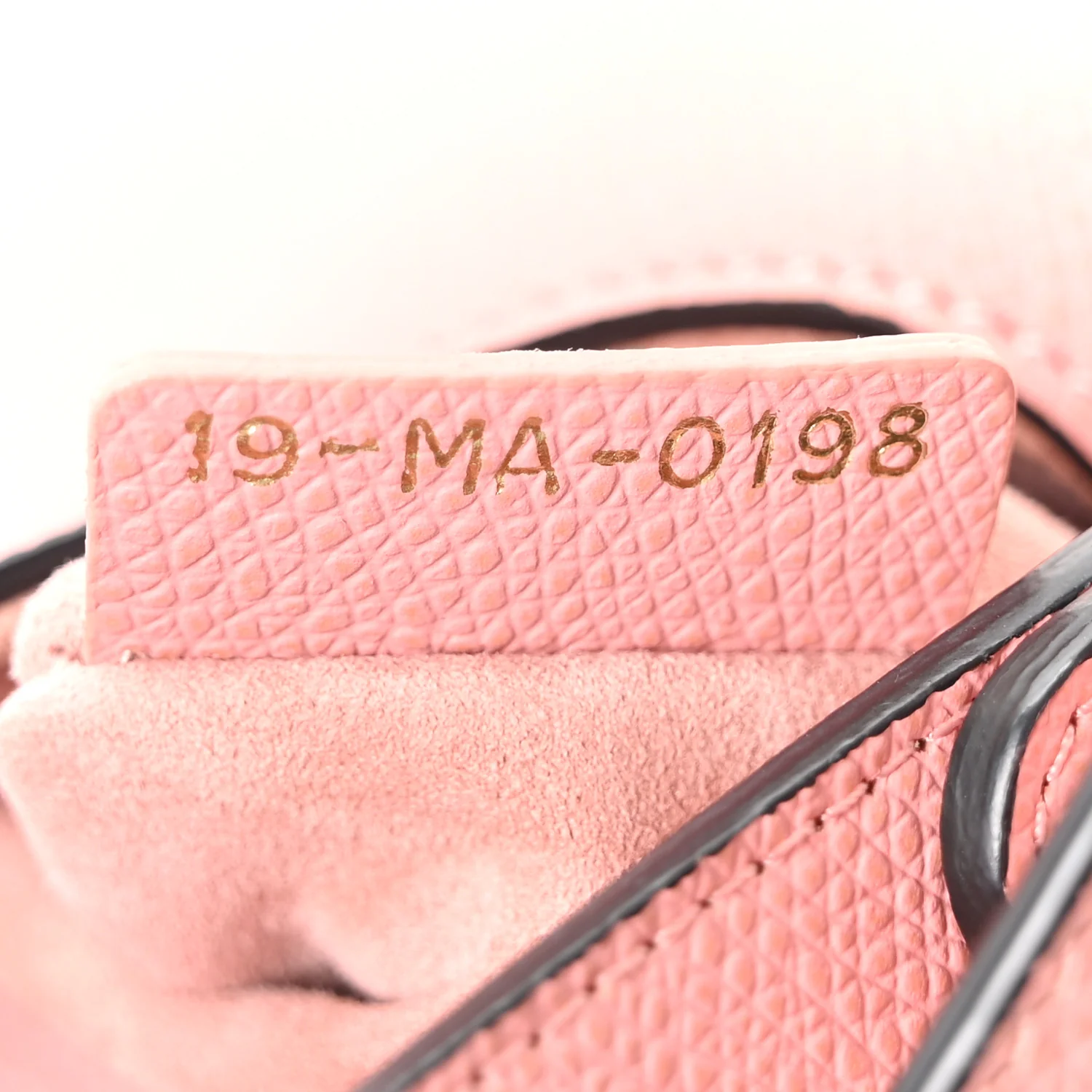 Grained Calfskin Mini Saddle Bag Pink - Image 7
